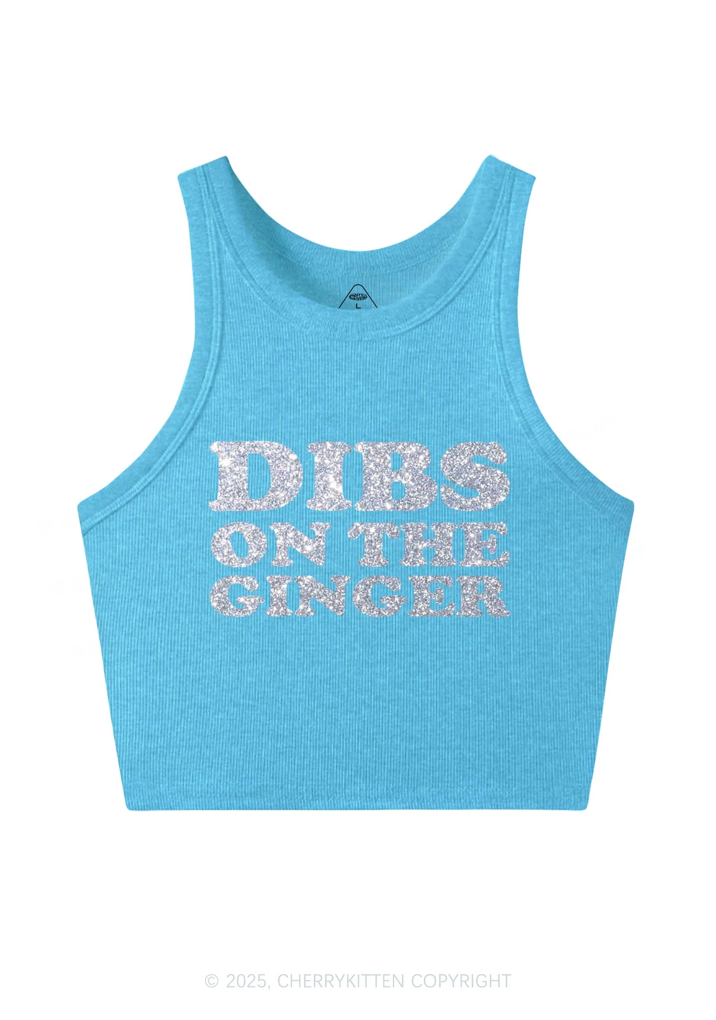 Glitter Dibs On The Ginger St Patricks Y2K Crop Tank Top Cherrykitten - Image 7