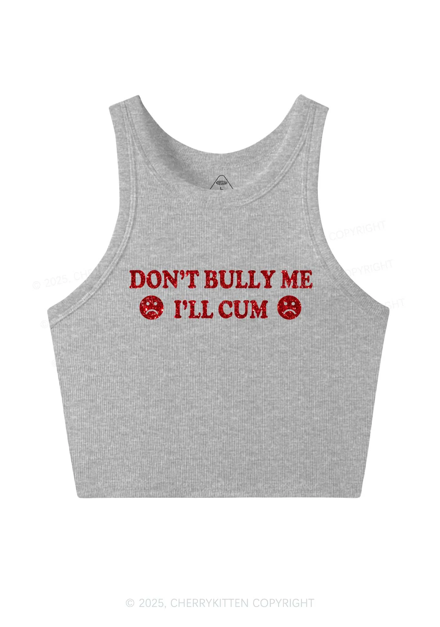 Glitter Dont Bully Me Y2K Crop Tank Top Cherrykitten - Image 5
