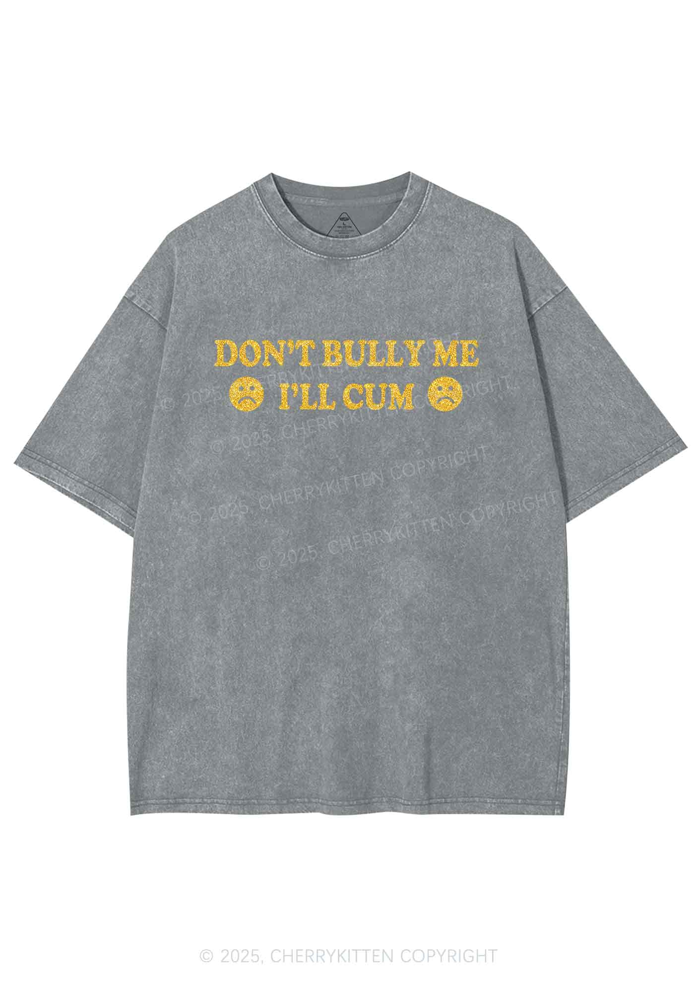 Glitter Dont Bully Me Y2K Shirts Washed Tee Cherrykitten - Image 8