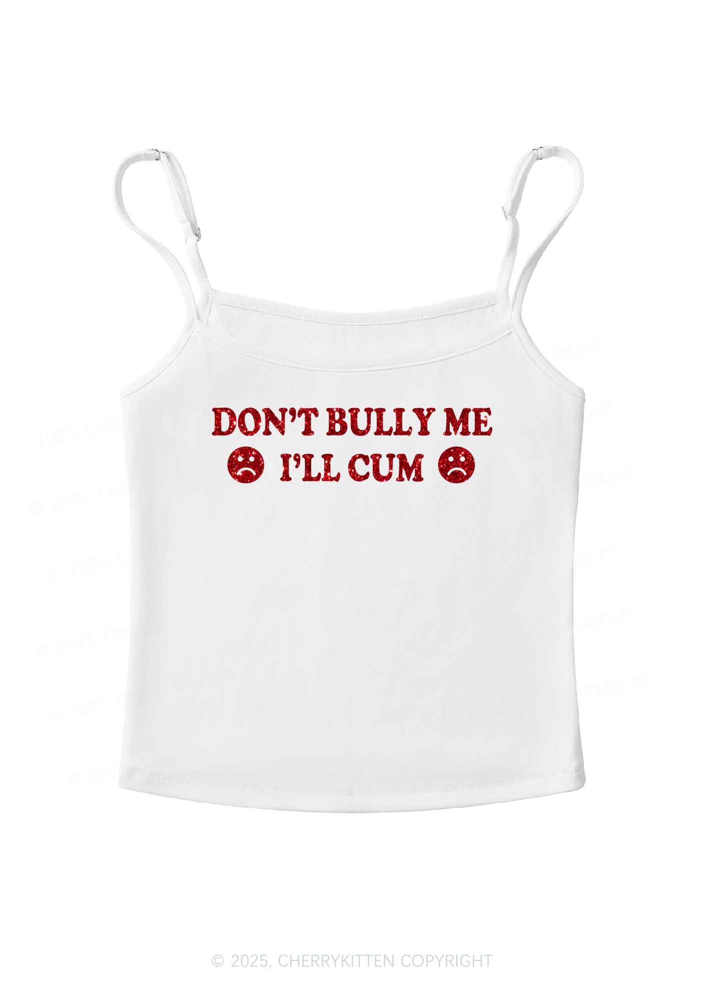 Glitter Dont Bully Me Y2K Spaghetti Strap Cami Cherrykitten - Image 4