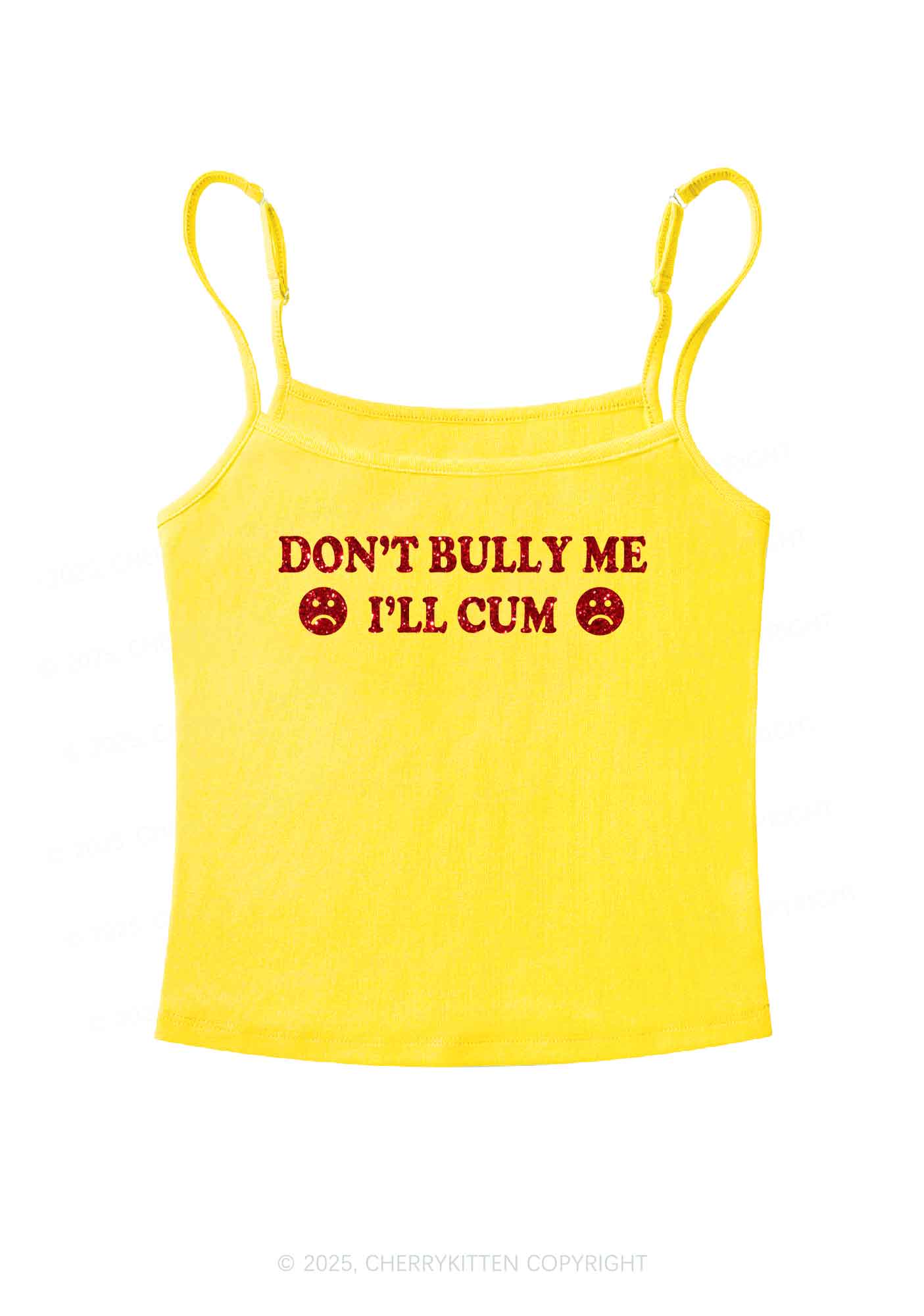 Glitter Dont Bully Me Y2K Spaghetti Strap Cami Cherrykitten - Image 5