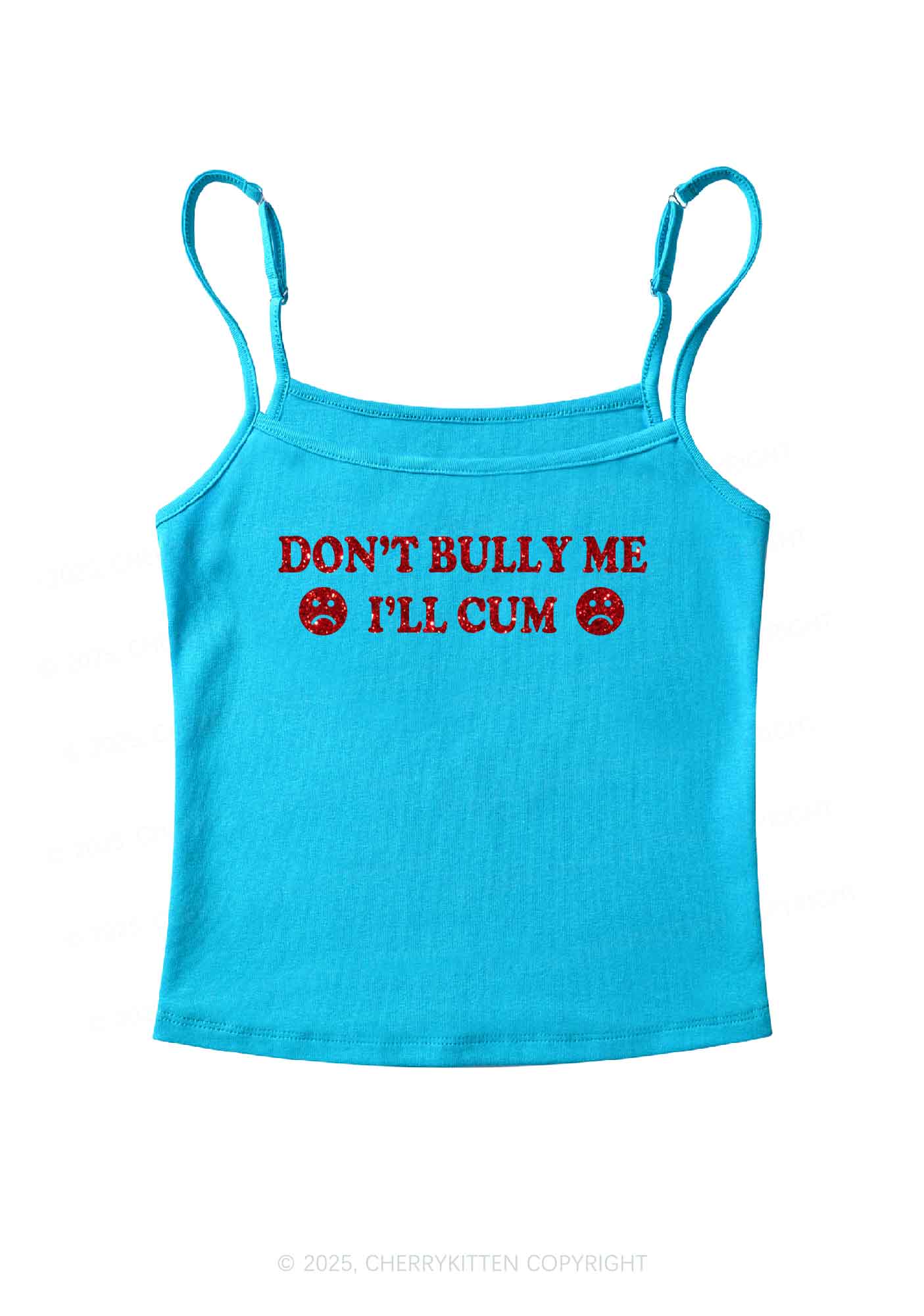 Glitter Dont Bully Me Y2K Spaghetti Strap Cami Cherrykitten - Image 7
