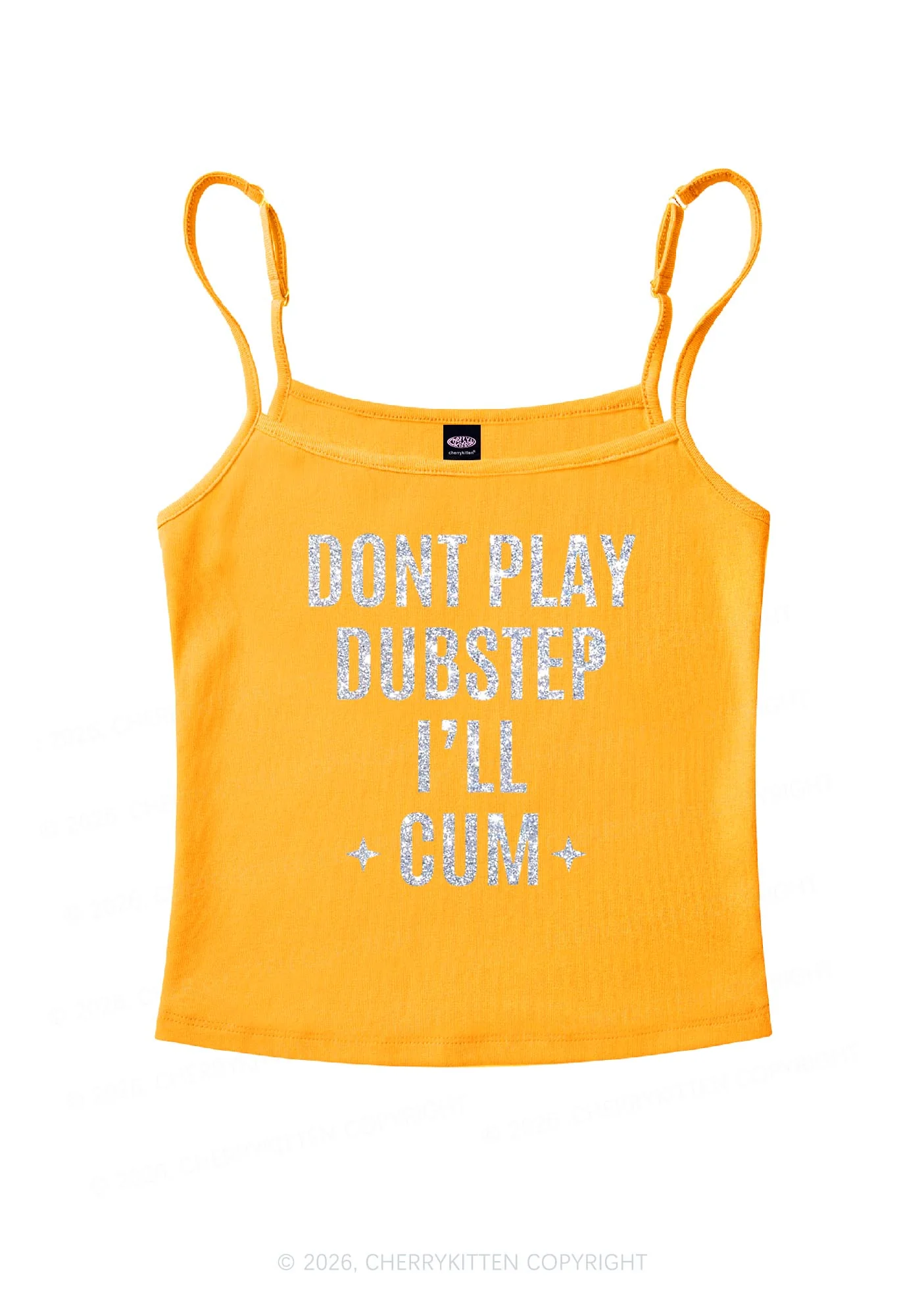 Glitter Dont Play Dubstep Y2K Spaghetti Strap Cami Cherrykitten - Image 8