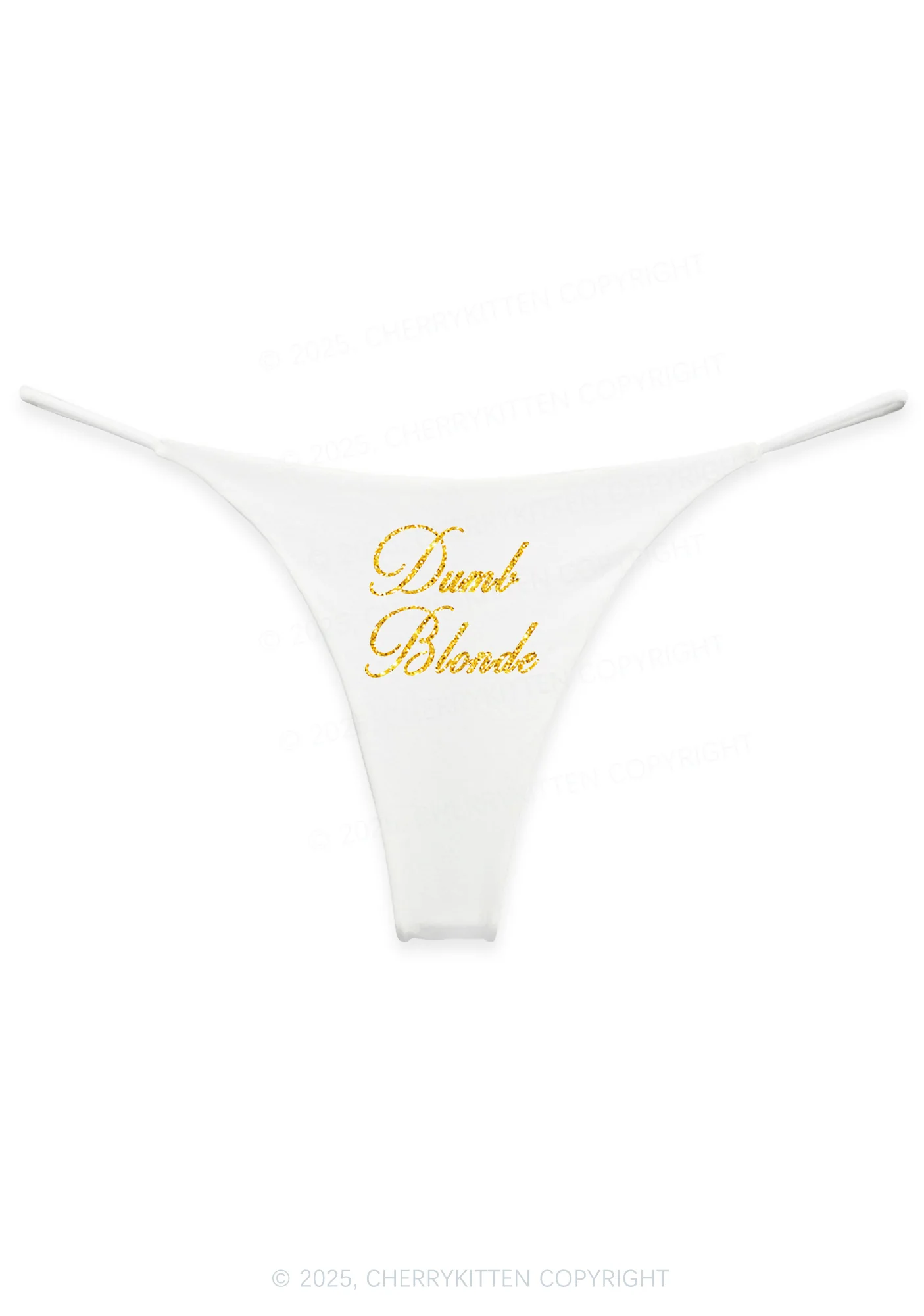 Glitter Dumb Blonde Y2K Bikini String Thong Cherrykitten - Image 4