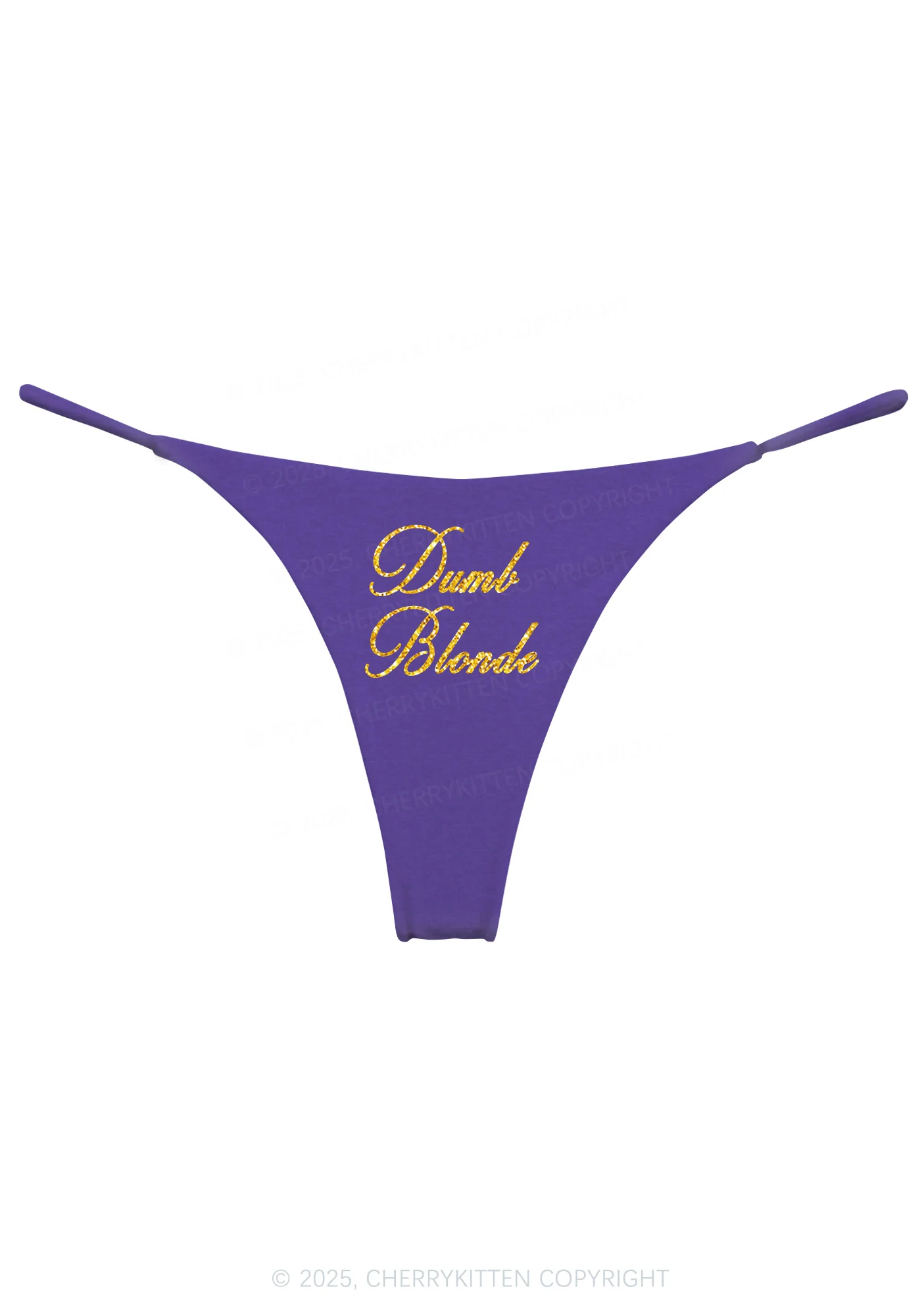 Glitter Dumb Blonde Y2K Bikini String Thong Cherrykitten - Image 6