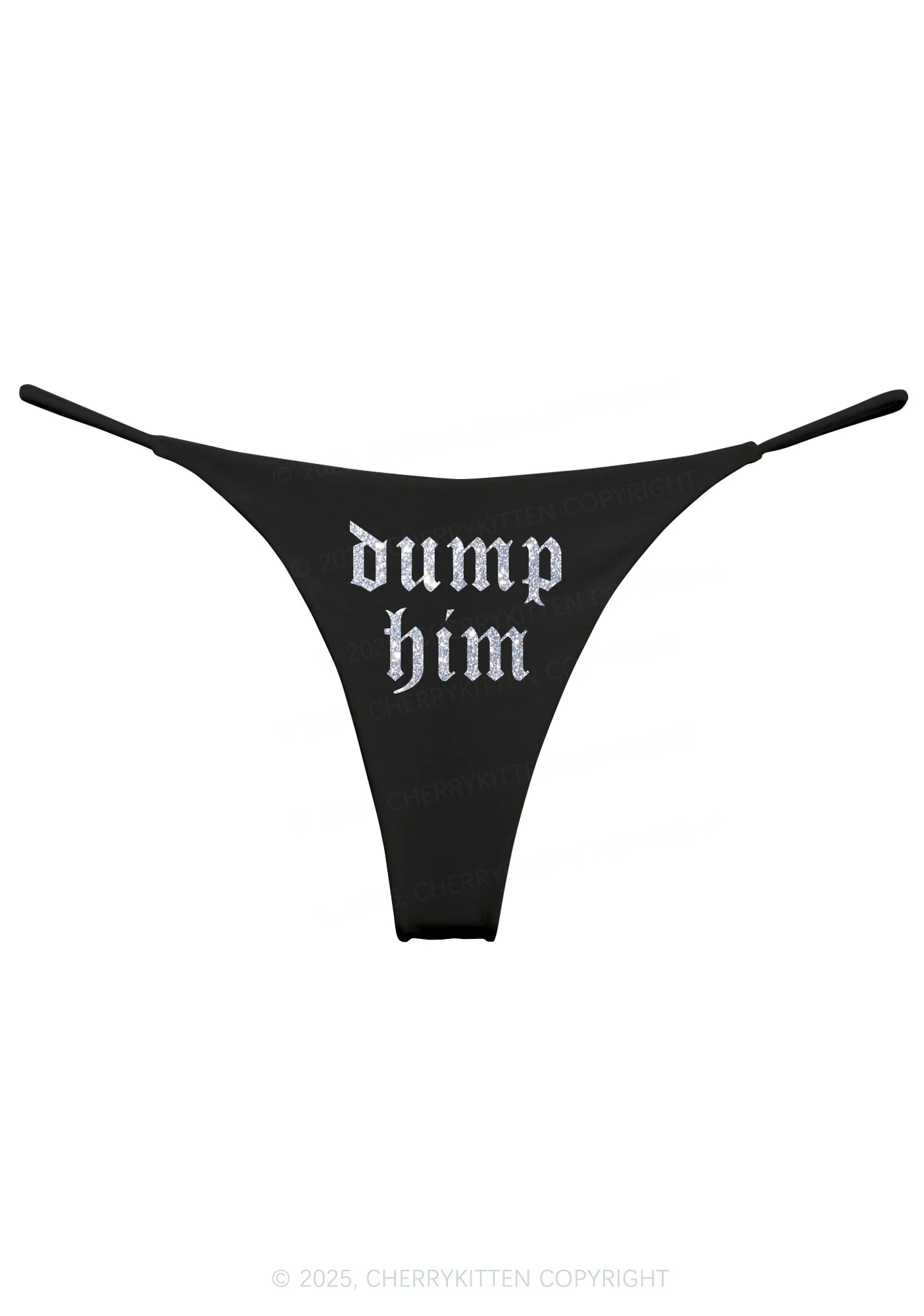 Glitter Dump Him Y2K Bikini String Thong Cherrykitten - Image 5