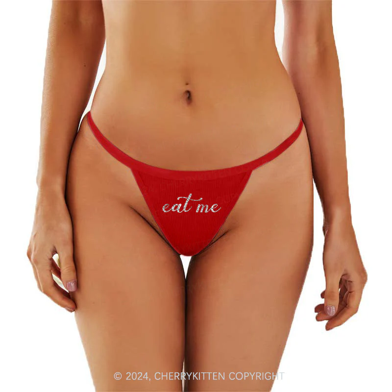 Glitter Eat Me Y2K Flat String Thong Cherrykitten - Image 3