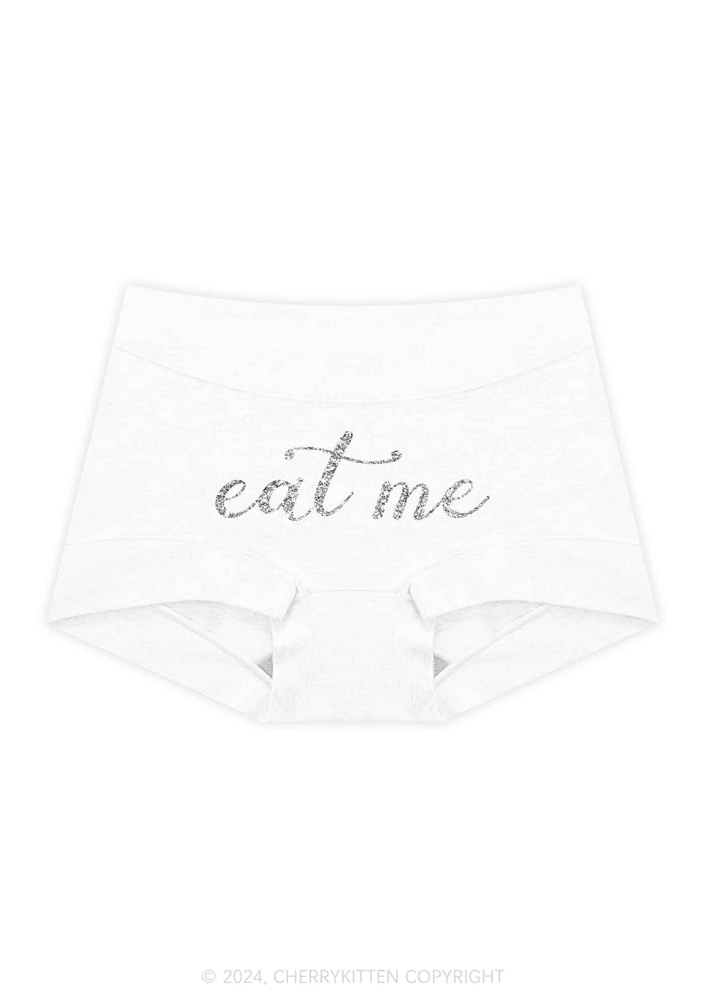 Glitter Eat Me Y2K Mid Rise Waist Boyshort Cherrykitten - Image 4
