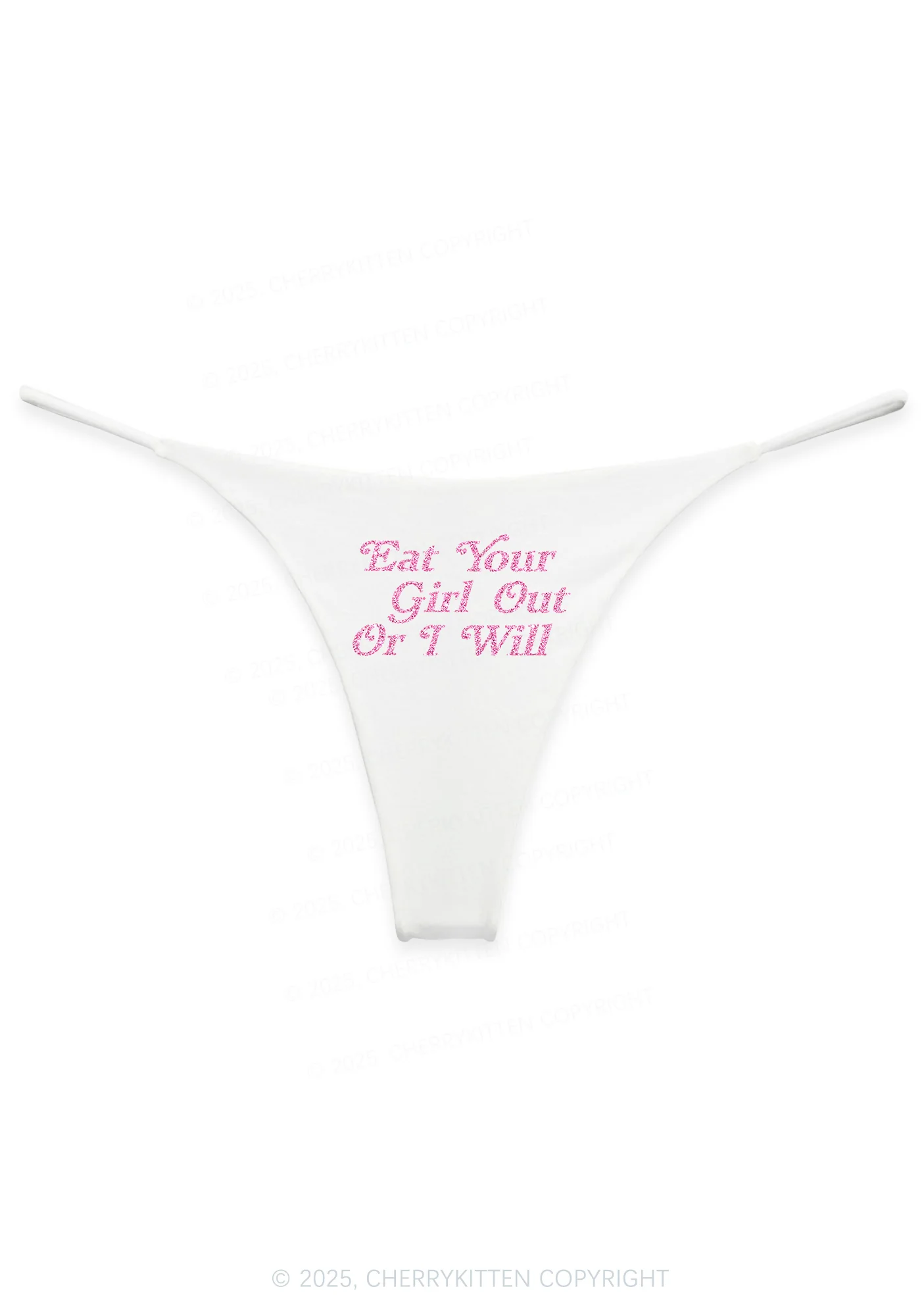 Glitter Eat Your Girl Out Pride Y2K Bikini String Thong Cherrykitten - Image 7