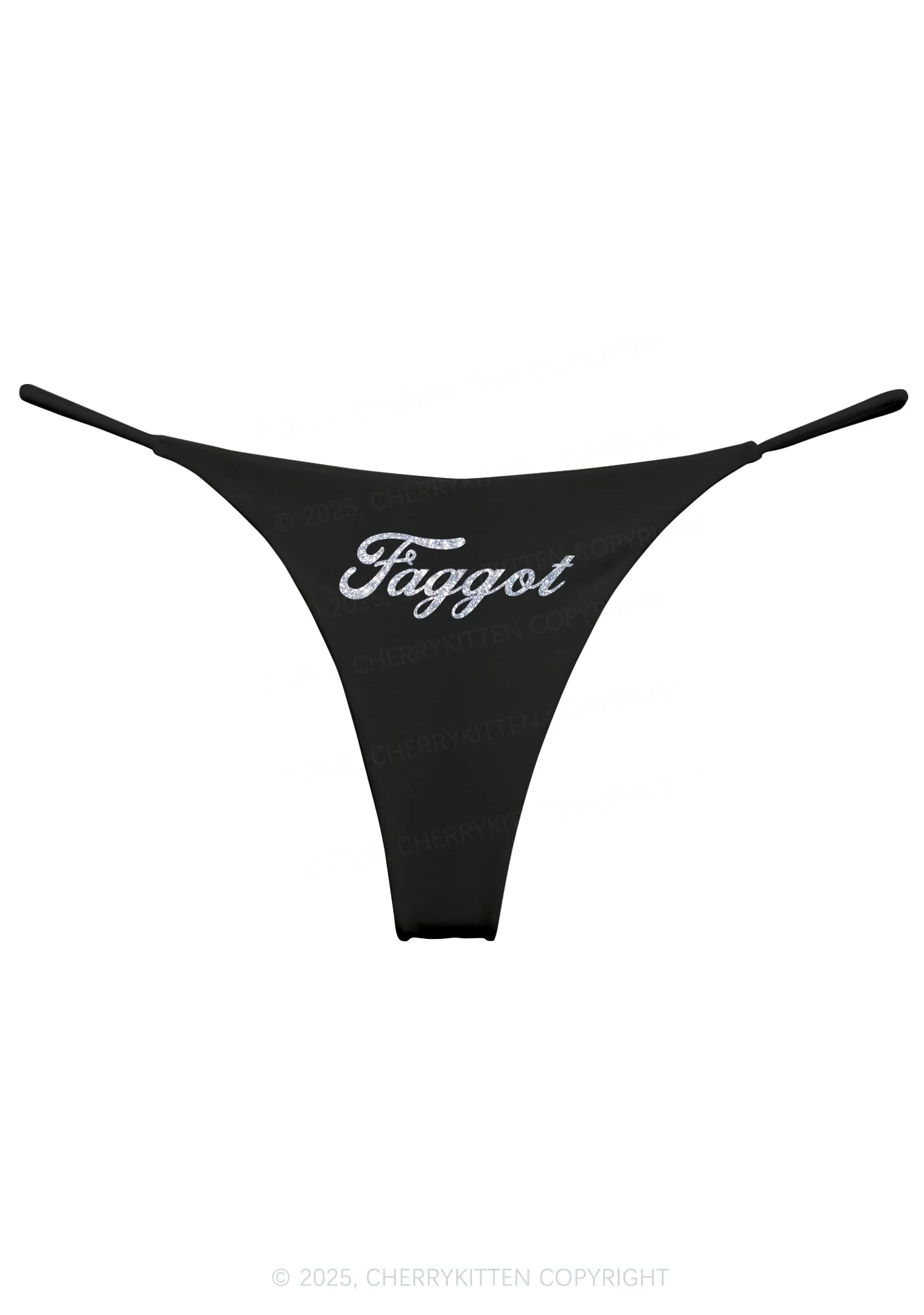Glitter Faggot Pride Y2K Bikini String Thong Cherrykitten - Image 4