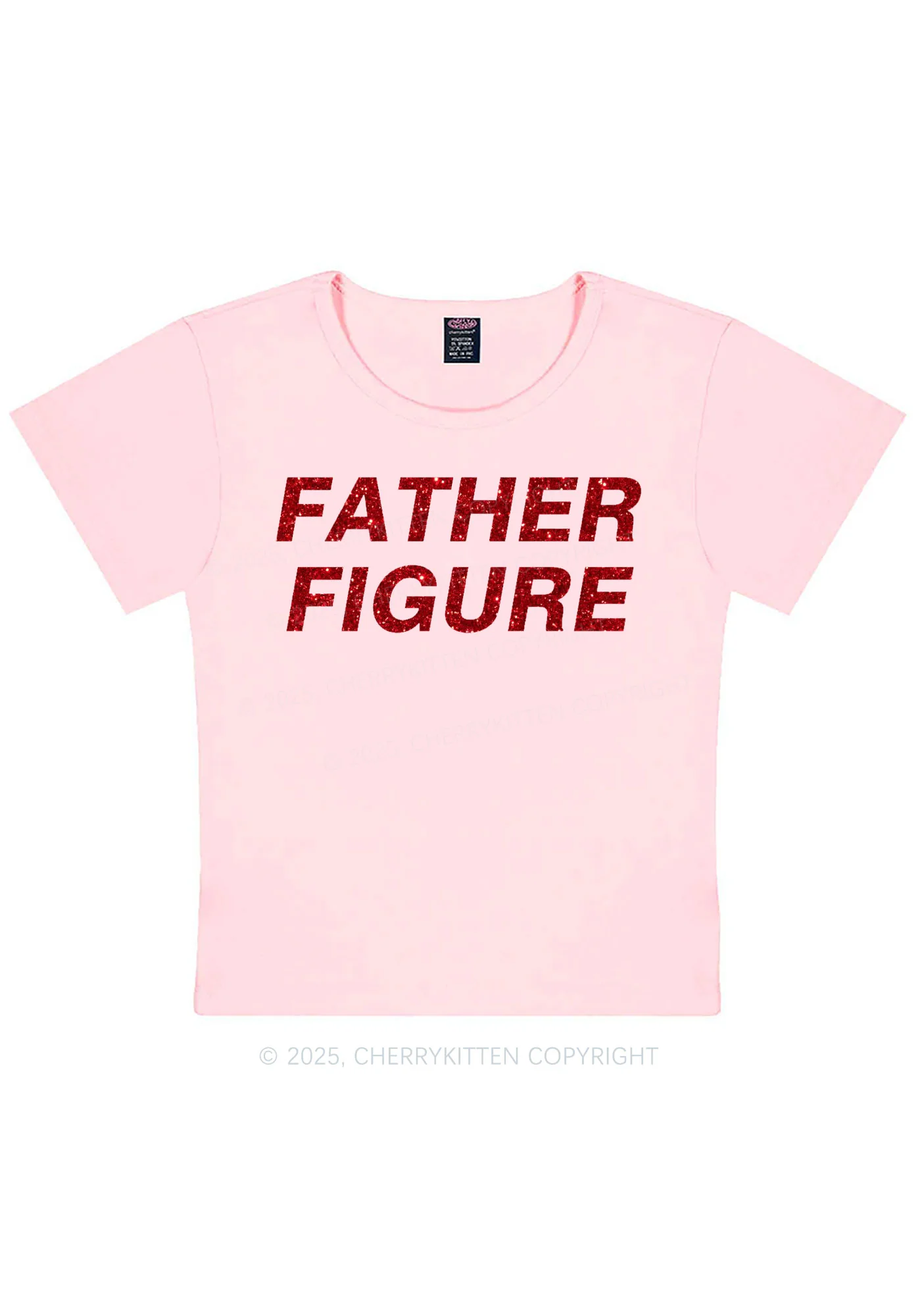 Glitter Father Figure Y2K Baby Tee Cherrykitten - Image 12