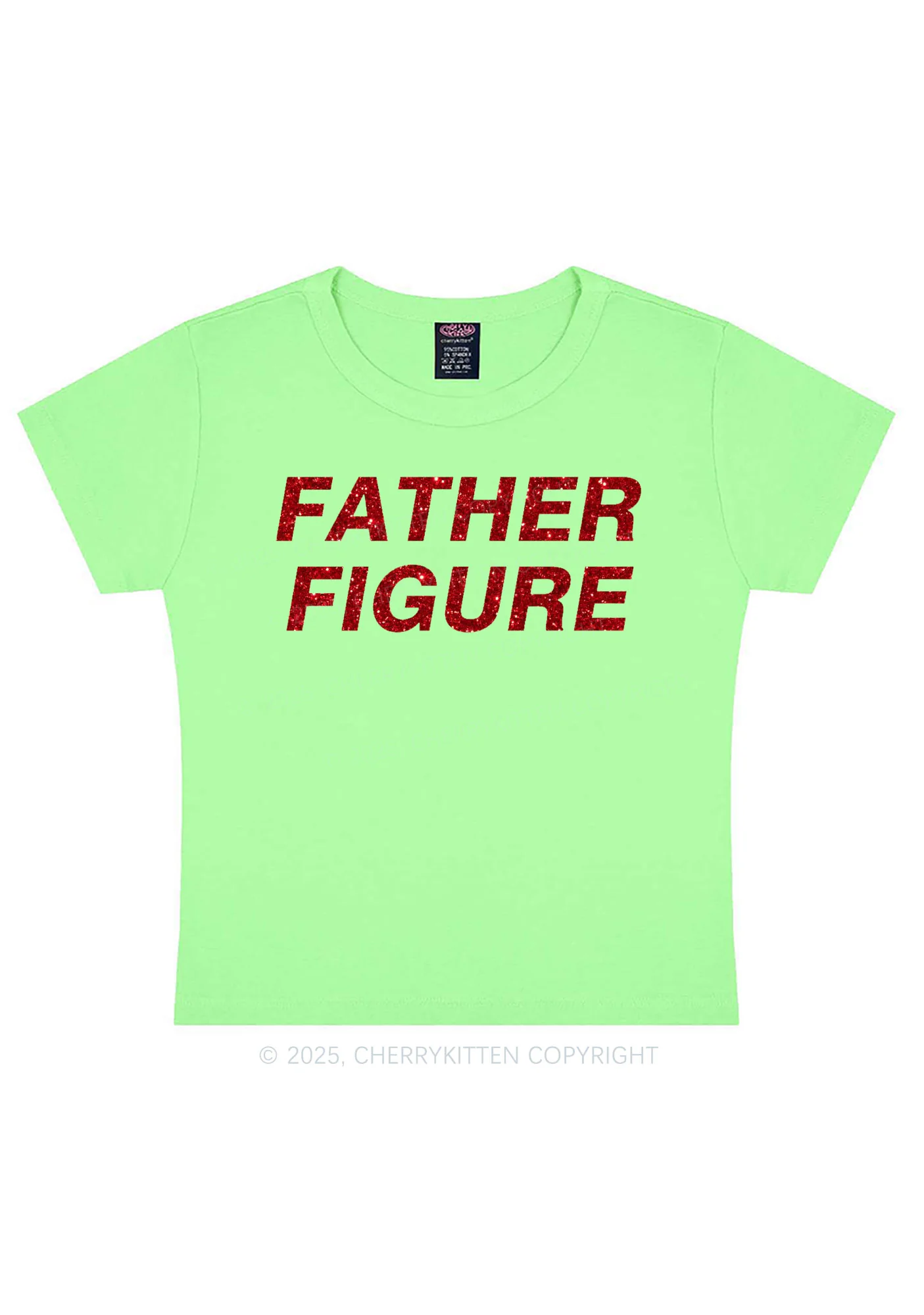 Glitter Father Figure Y2K Baby Tee Cherrykitten - Image 13