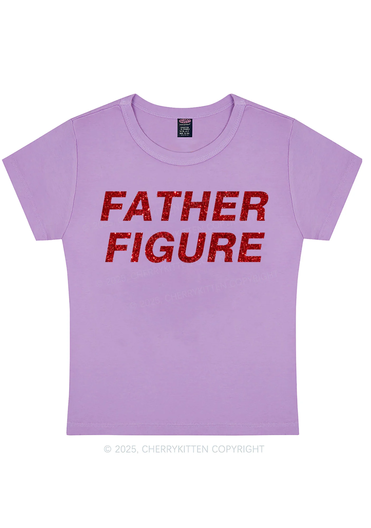 Glitter Father Figure Y2K Baby Tee Cherrykitten - Image 5