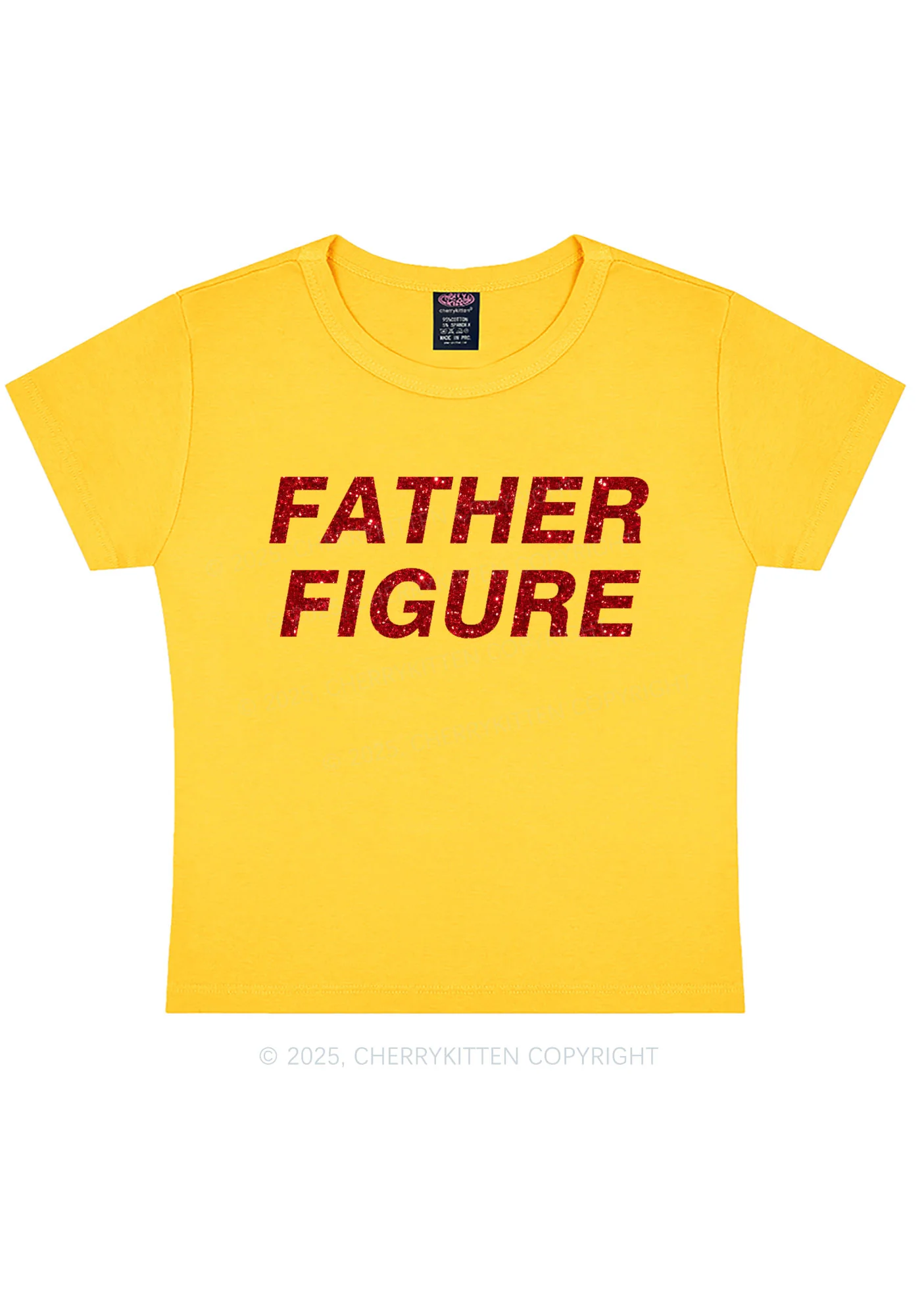 Glitter Father Figure Y2K Baby Tee Cherrykitten - Image 6
