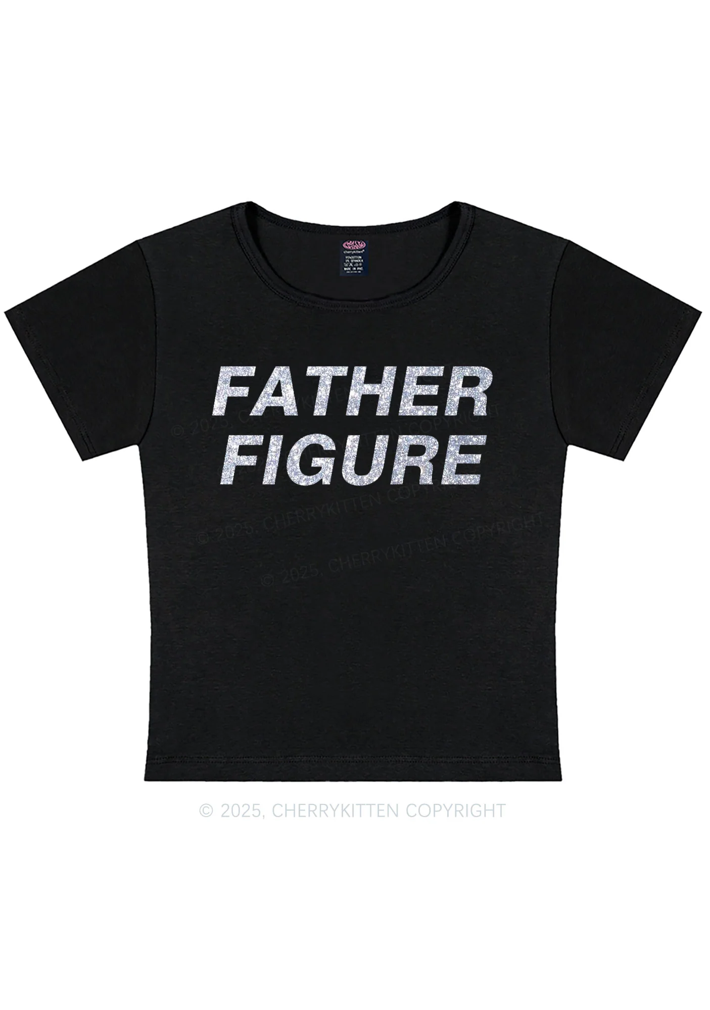 Glitter Father Figure Y2K Baby Tee Cherrykitten - Image 7