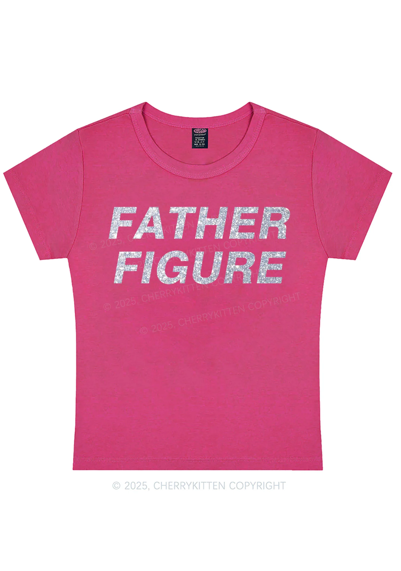 Glitter Father Figure Y2K Baby Tee Cherrykitten - Image 9