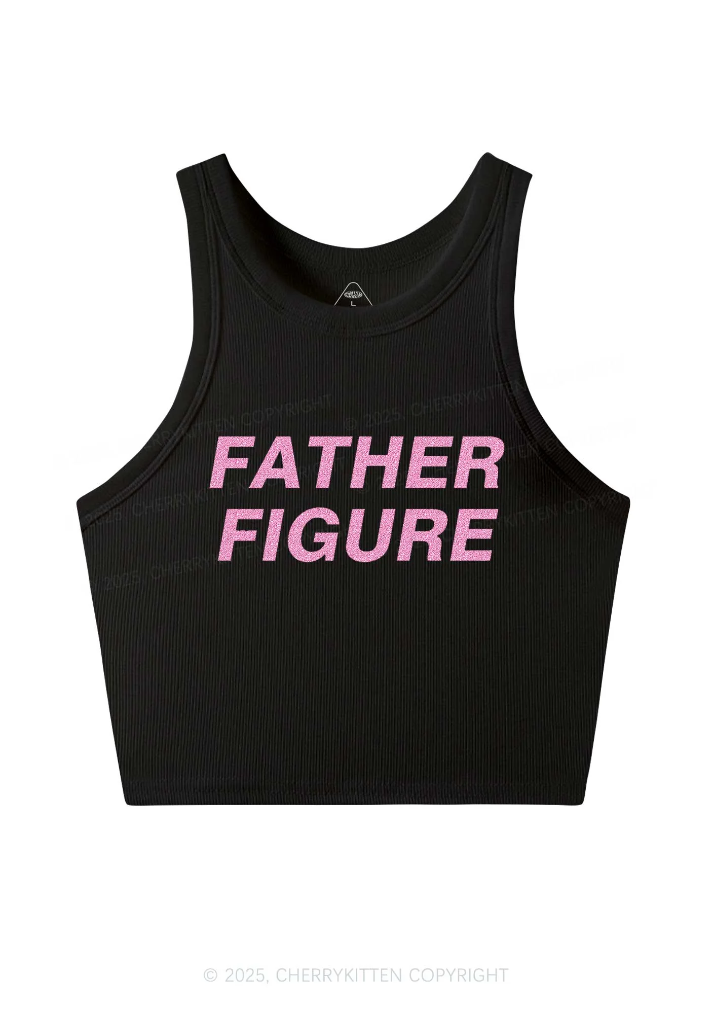 Glitter Father Figure Y2K Crop Tank Top Cherrykitten - Image 5