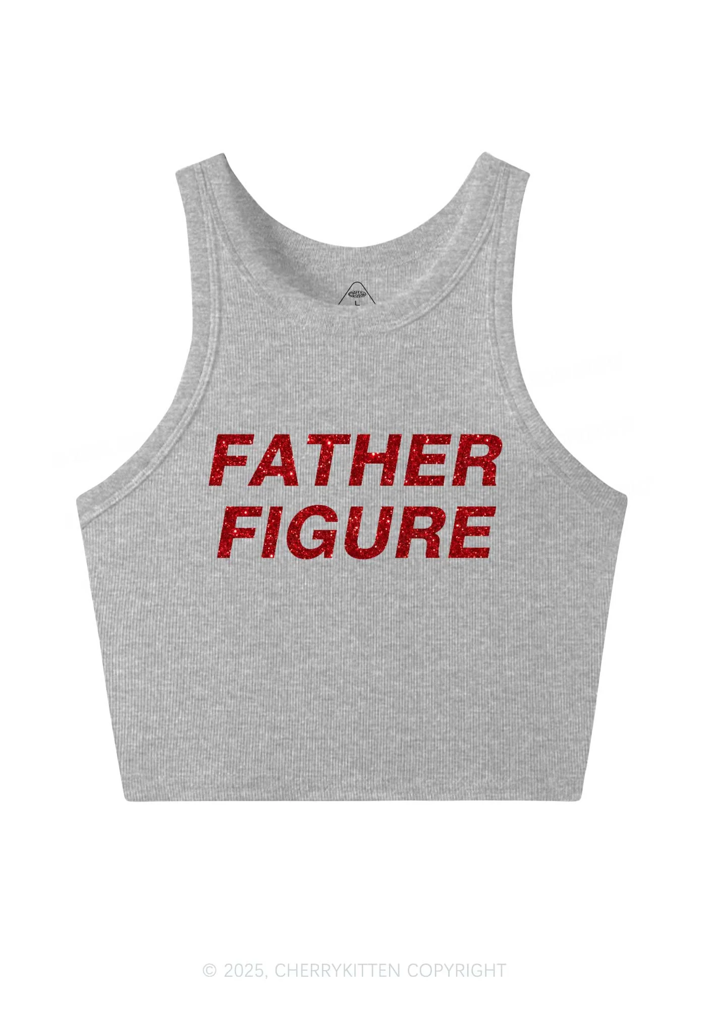 Glitter Father Figure Y2K Crop Tank Top Cherrykitten - Image 6