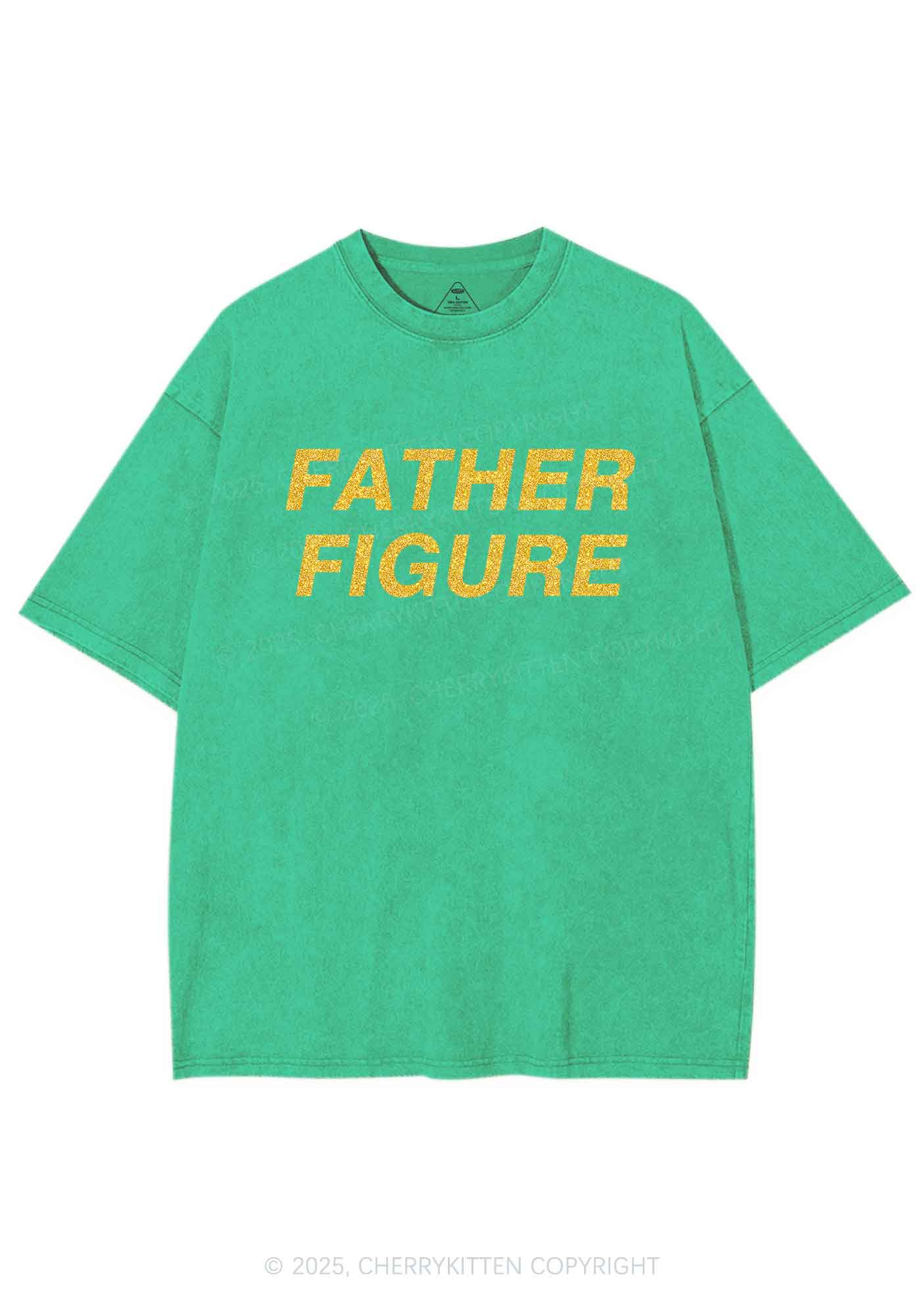 Glitter Father Figure Y2K Shirts Washed Tee Cherrykitten - Image 6