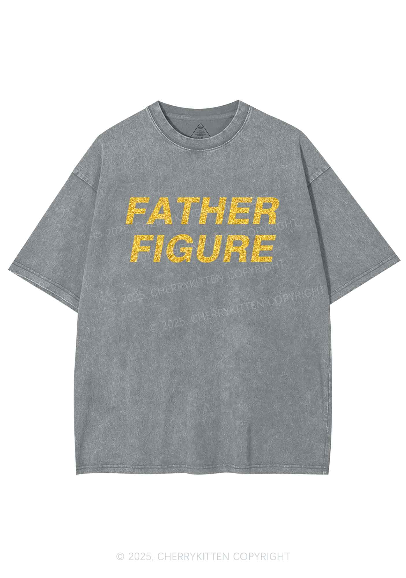 Glitter Father Figure Y2K Shirts Washed Tee Cherrykitten - Image 8
