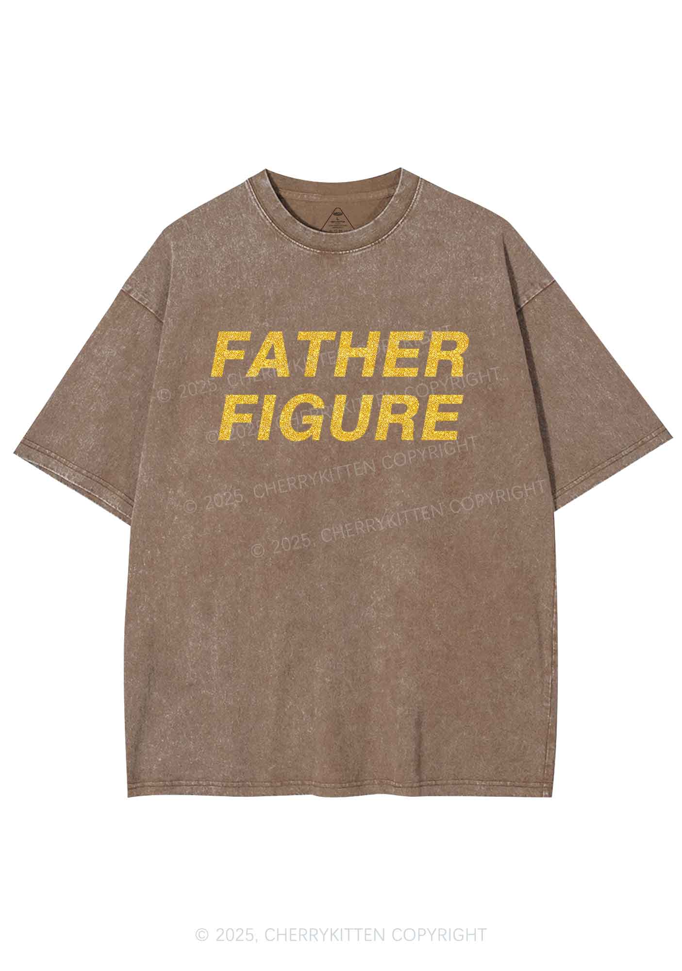 Glitter Father Figure Y2K Shirts Washed Tee Cherrykitten - Image 9