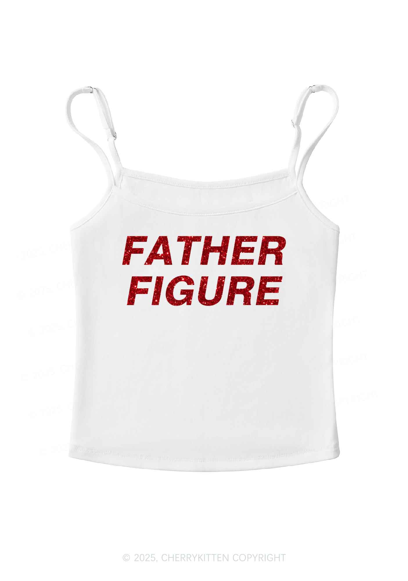 Glitter Father Figure Y2K Spaghetti Strap Cami Cherrykitten - Image 4