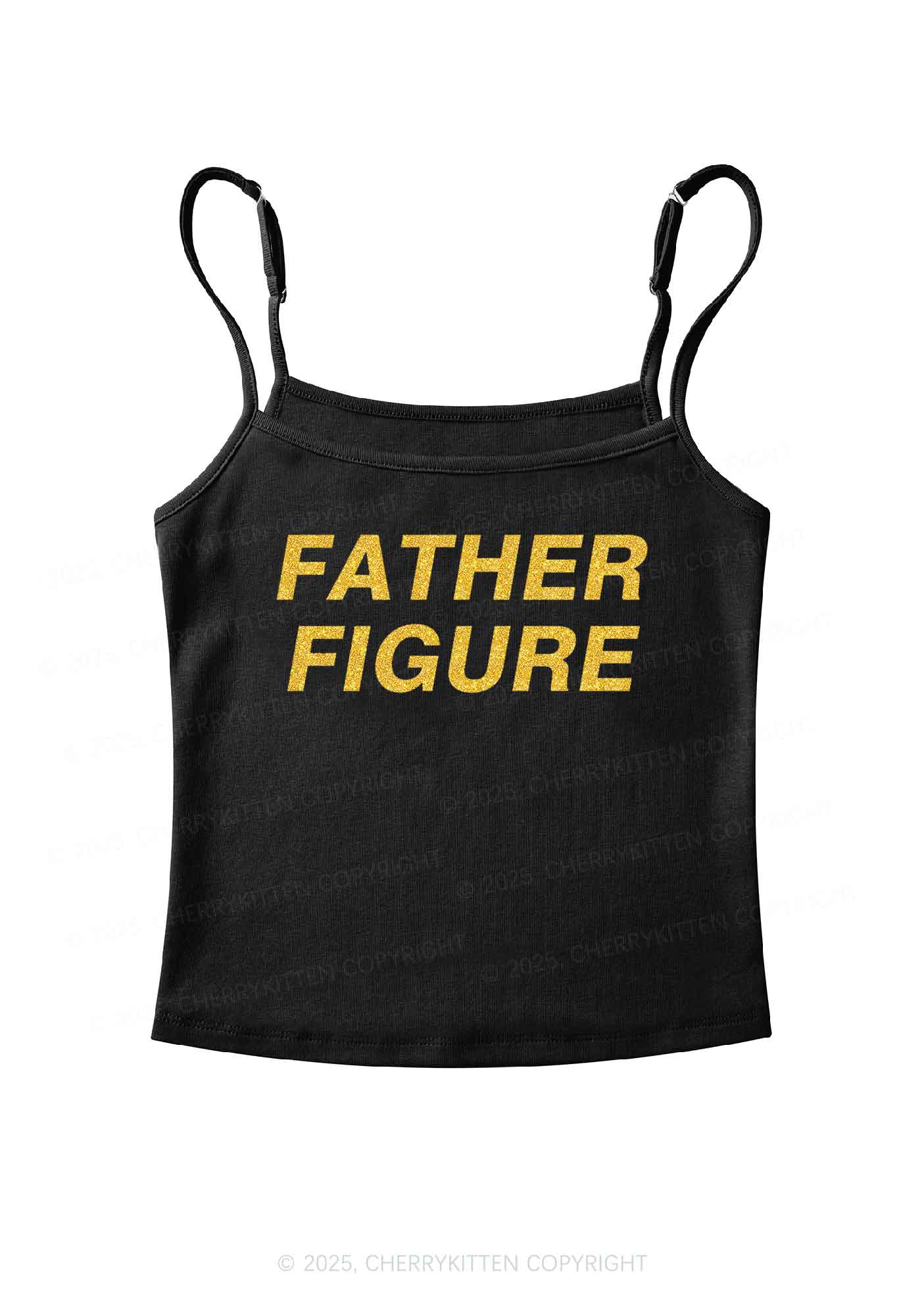 Glitter Father Figure Y2K Spaghetti Strap Cami Cherrykitten - Image 5
