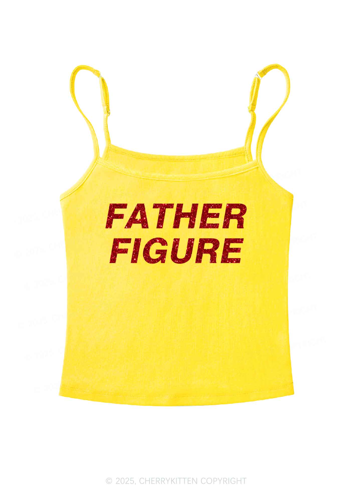 Glitter Father Figure Y2K Spaghetti Strap Cami Cherrykitten - Image 7