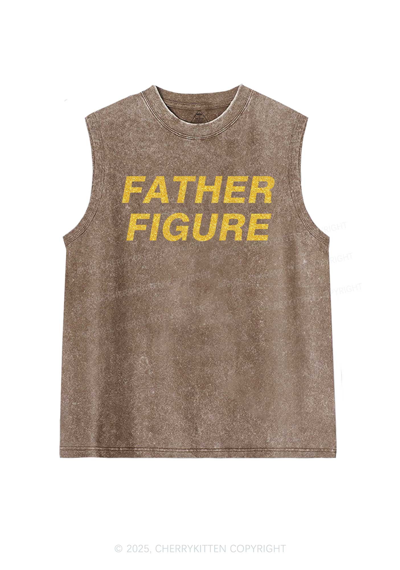 Glitter Father Figure Y2K Washed Muscle Tank Cherrykitten - Image 7