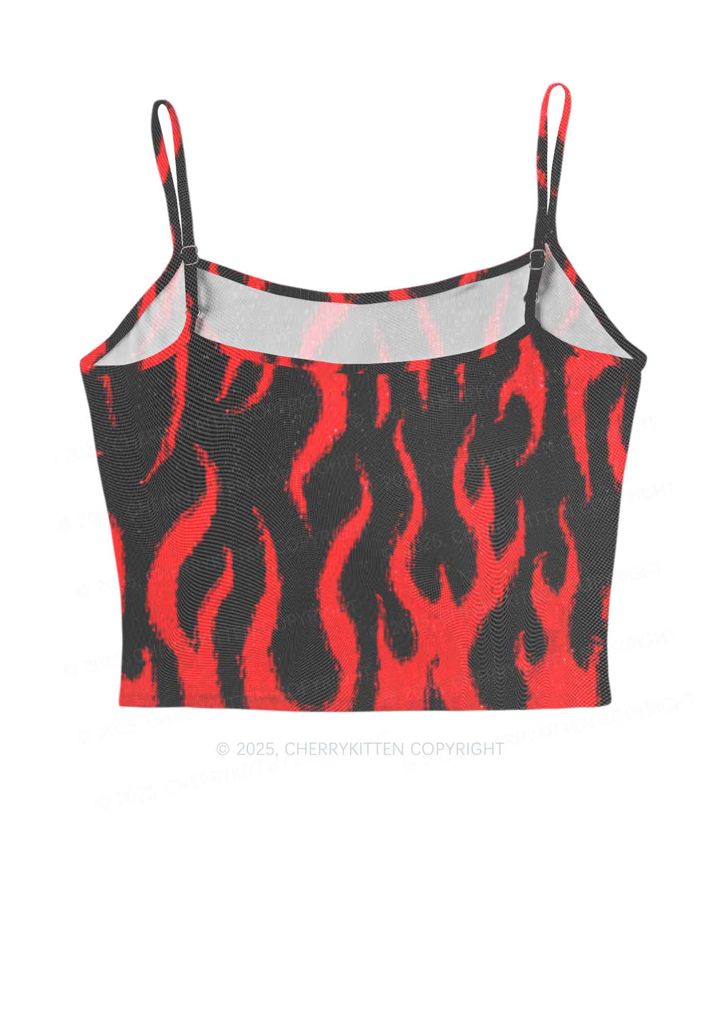 Glitter Flame Y2K Mesh Cami Tank Cherrykitten - Image 3