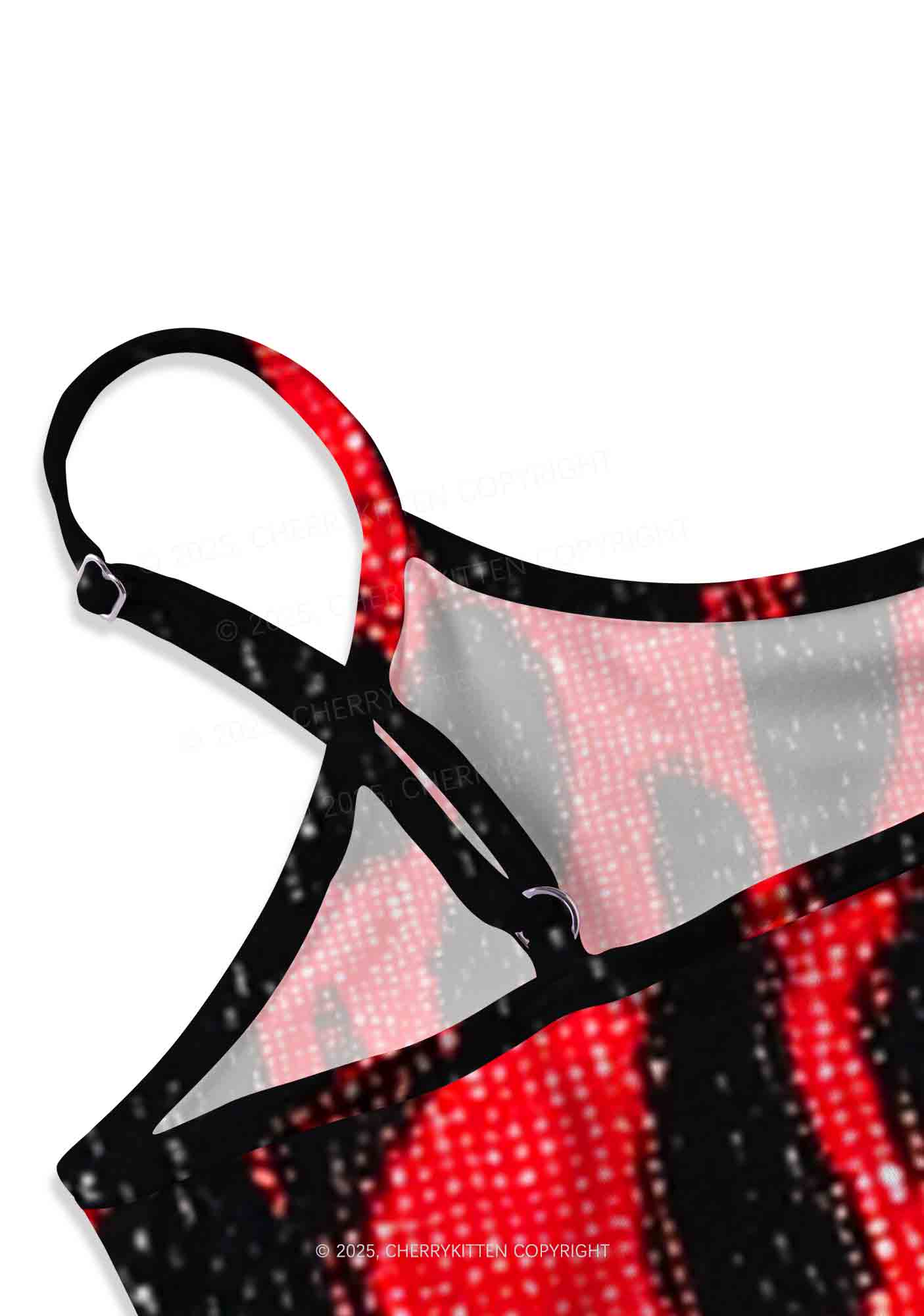 Glitter Flame Y2K Print Cami Crop Top Cherrykitten - Image 6