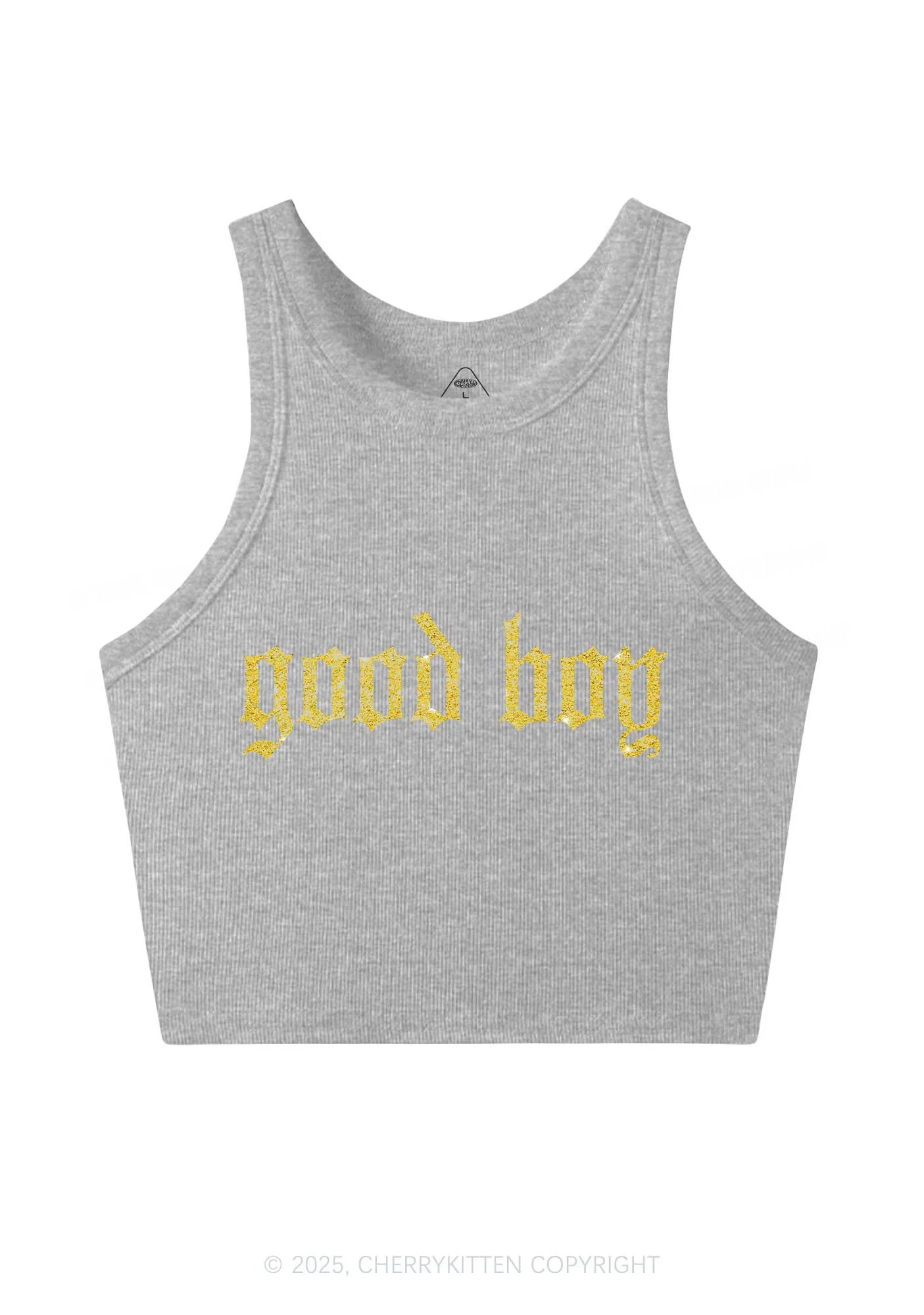 Glitter Good Boy Y2K Crop Tank Top Cherrykitten - Image 5