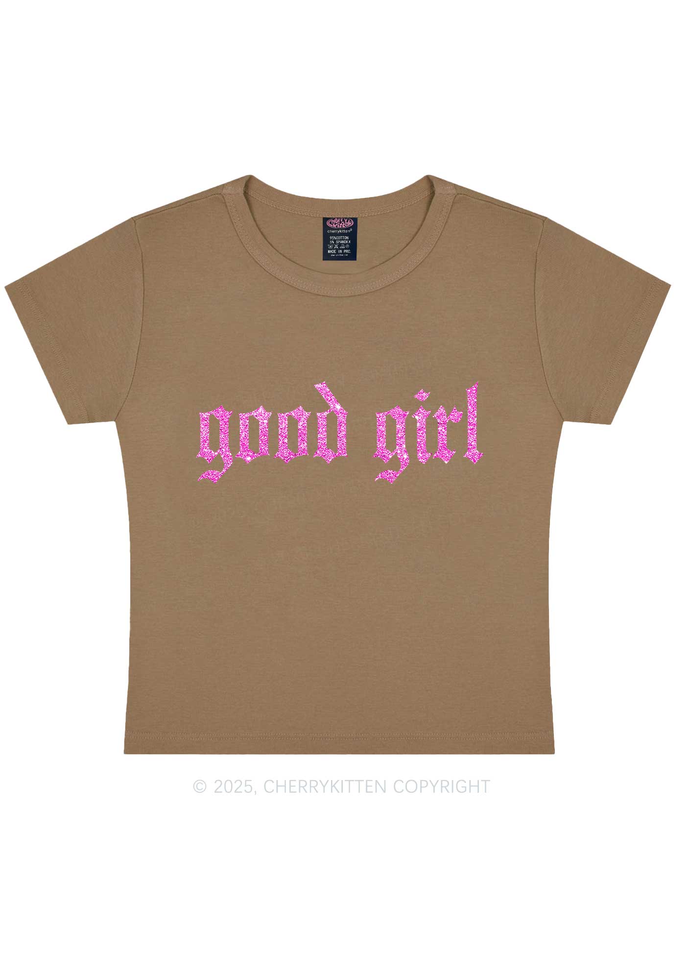 Glitter Good Girl Y2K Baby Tee Cherrykitten - Image 10