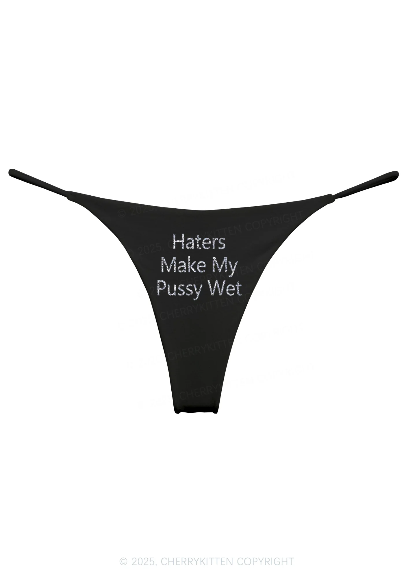 Glitter Haters Make My Puxxy Wet Y2K Bikini String Thong Cherrykitten - Image 4