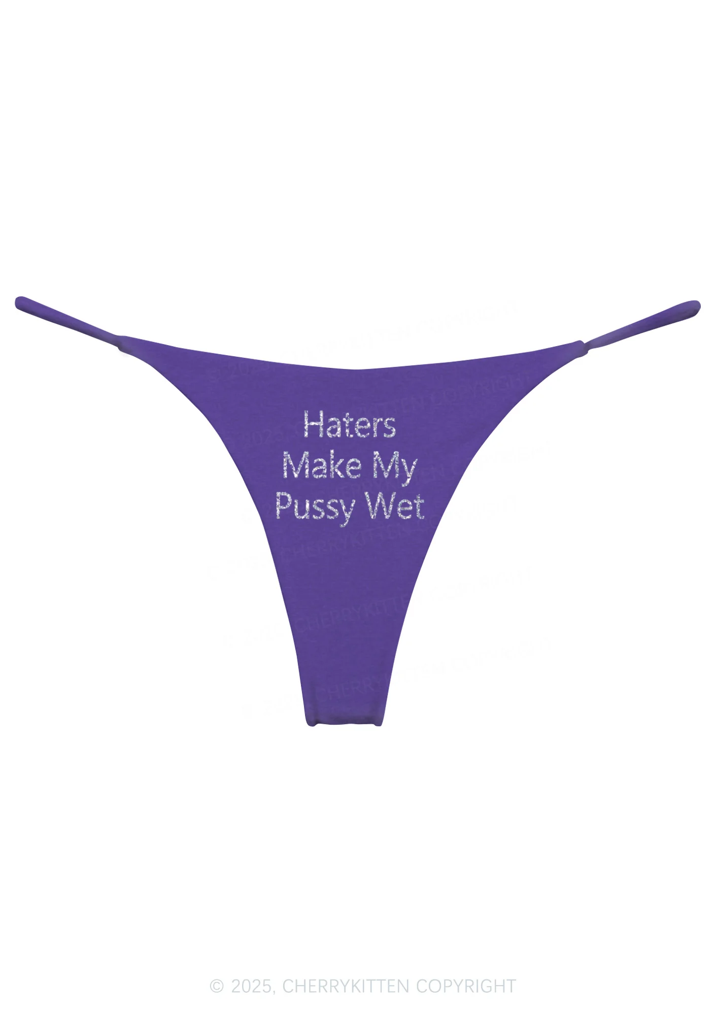 Glitter Haters Make My Puxxy Wet Y2K Bikini String Thong Cherrykitten - Image 5