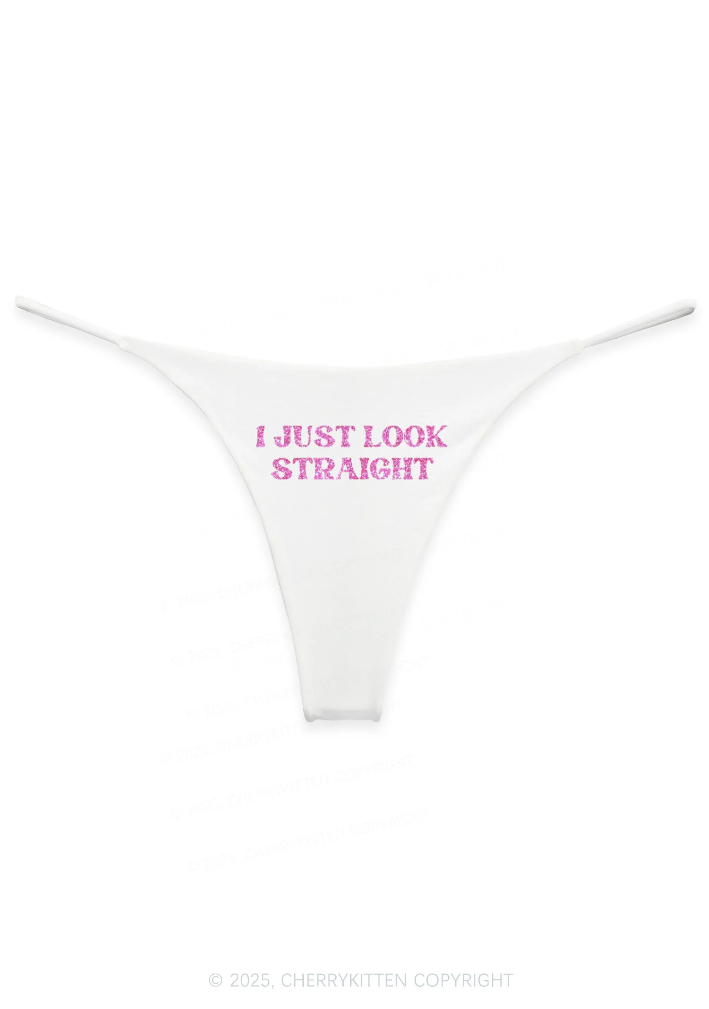 Glitter I Just Look Straight Pride Y2K Bikini String Thong Cherrykitten - Image 6