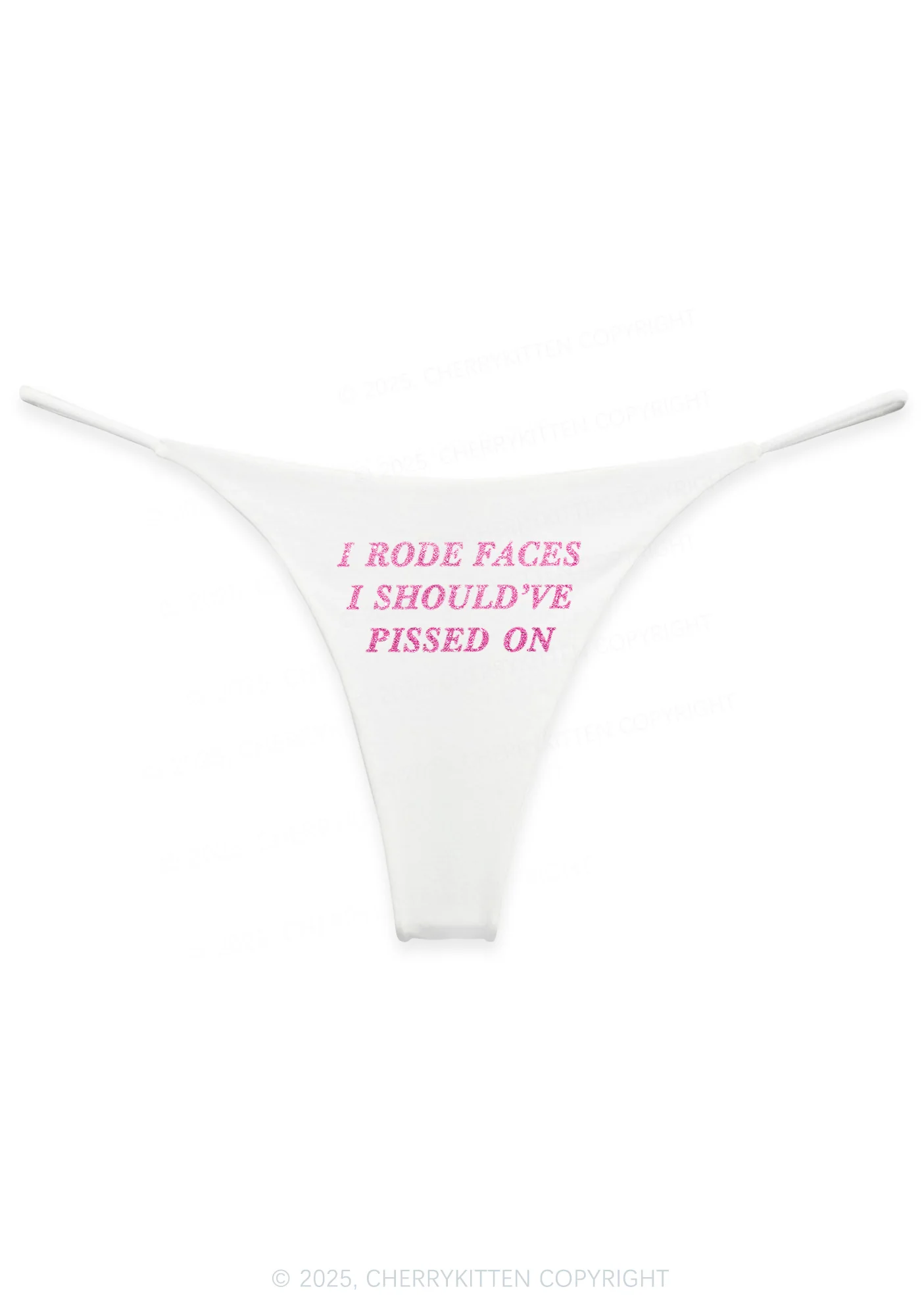 Glitter I Rode Faces Y2K Bikini String Thong Cherrykitten - Image 5