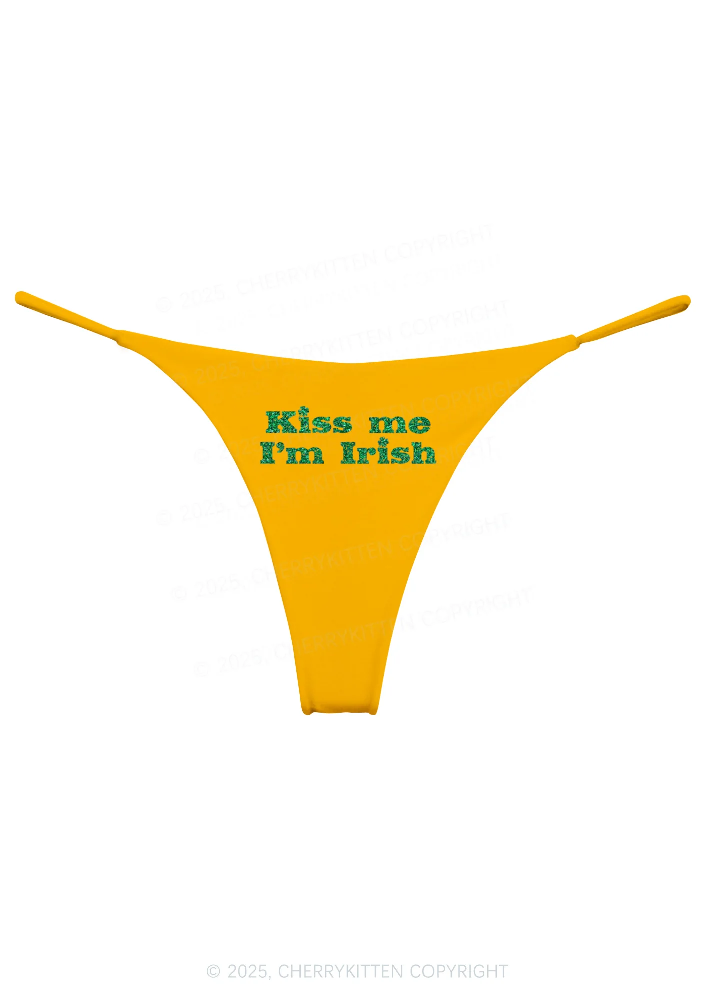 Glitter Kiss Me St Patricks Y2K Bikini String Thong Cherrykitten - Image 6