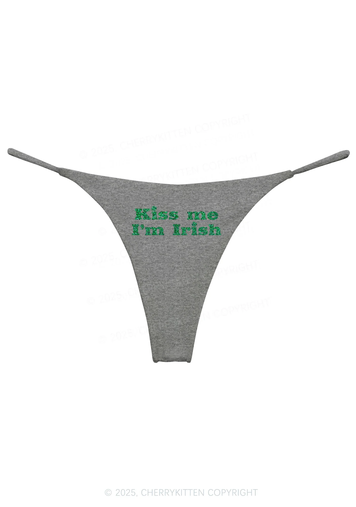 Glitter Kiss Me St Patricks Y2K Bikini String Thong Cherrykitten - Image 9