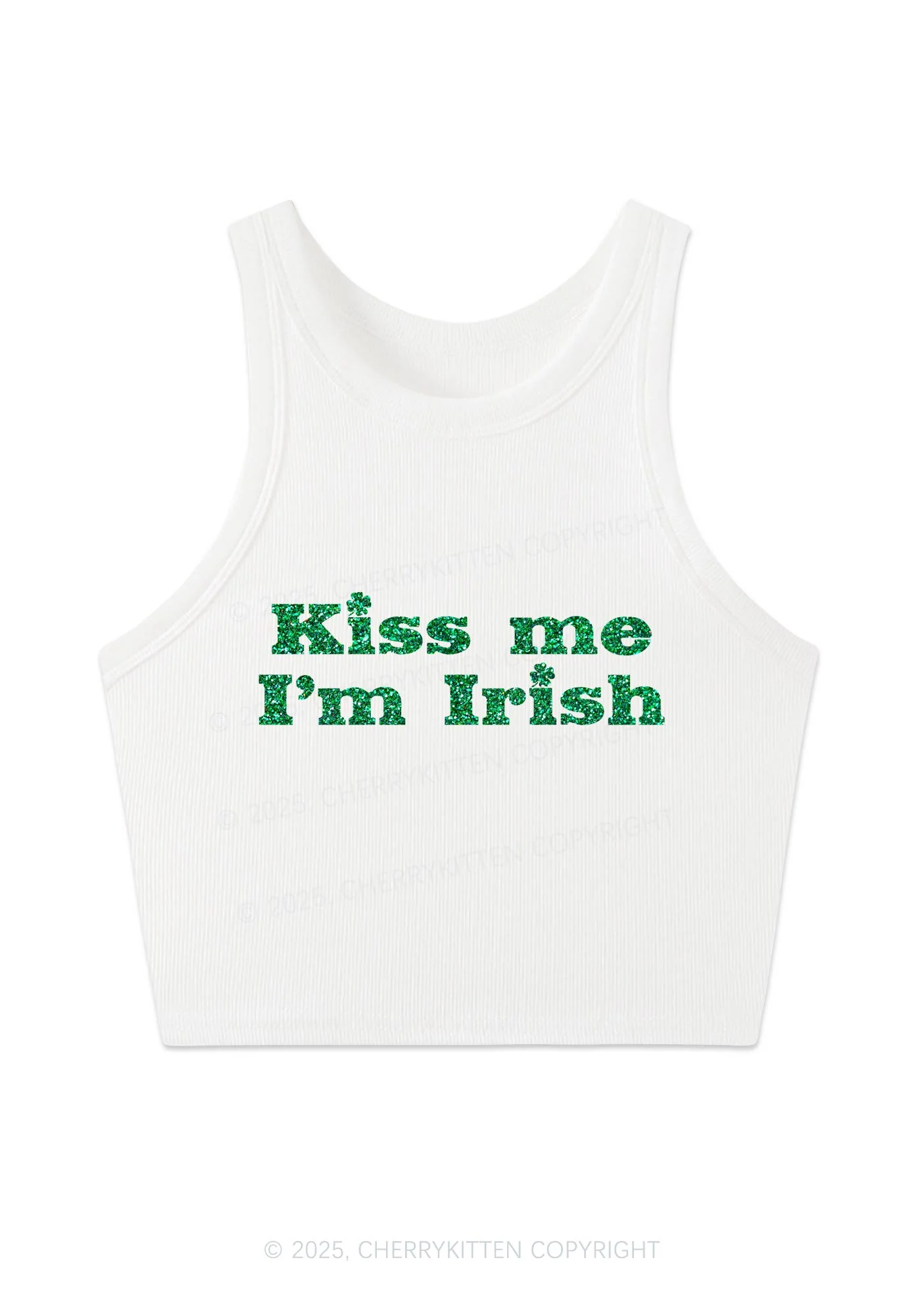 Glitter Kiss Me Y2K Crop Tank Top Cherrykitten - Image 4