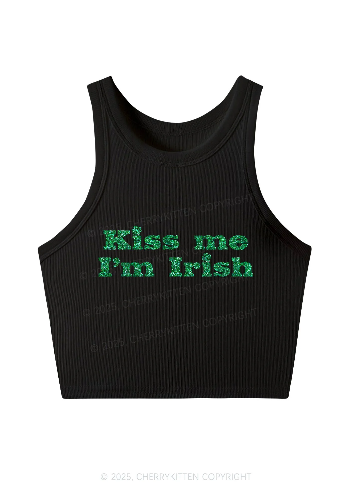 Glitter Kiss Me Y2K Crop Tank Top Cherrykitten - Image 5