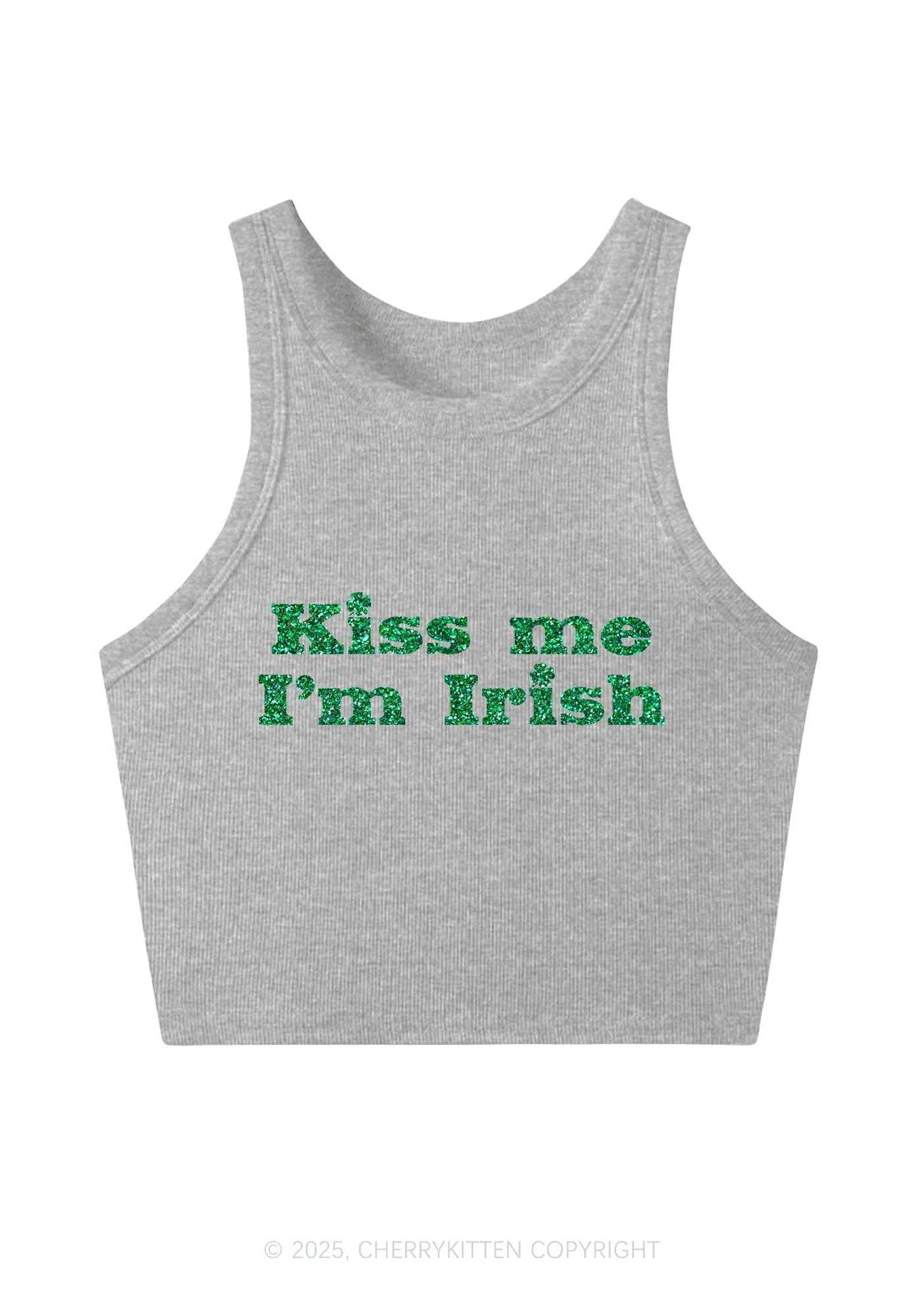 Glitter Kiss Me Y2K Crop Tank Top Cherrykitten - Image 6