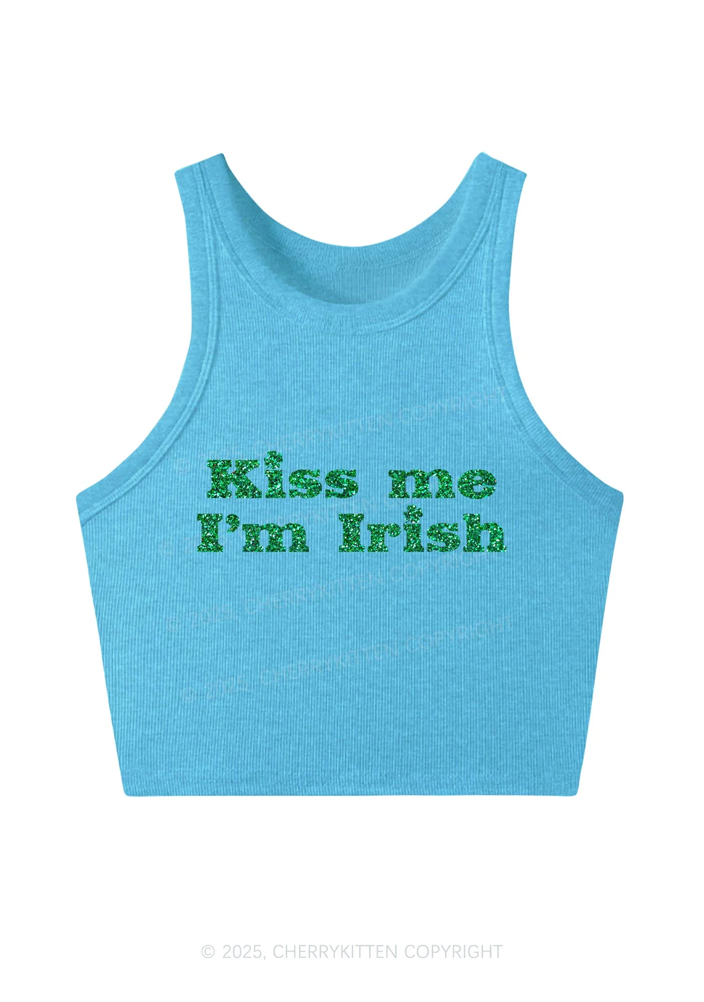 Glitter Kiss Me Y2K Crop Tank Top Cherrykitten - Image 7