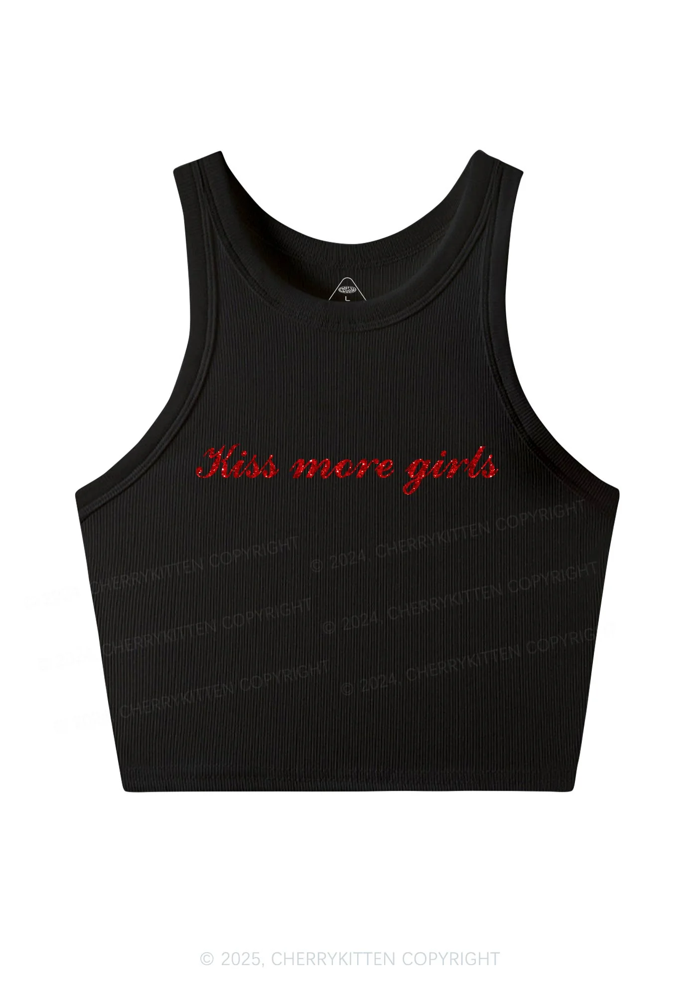 Glitter Kiss More Girls Pride Y2K Crop Tank Top Cherrykitten - Image 4