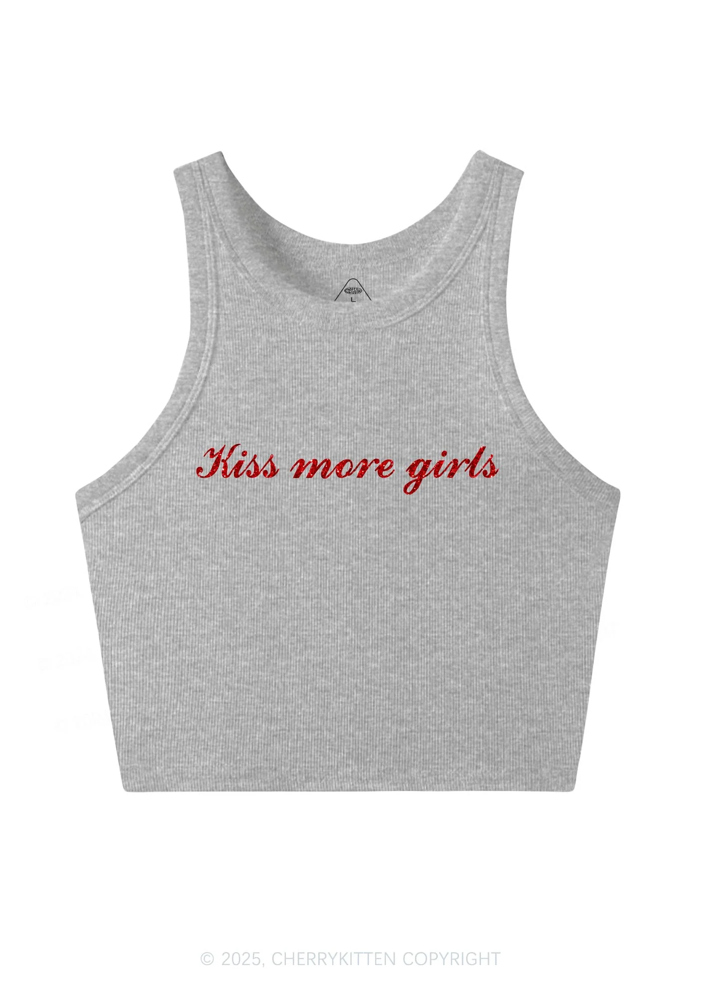Glitter Kiss More Girls Pride Y2K Crop Tank Top Cherrykitten - Image 5