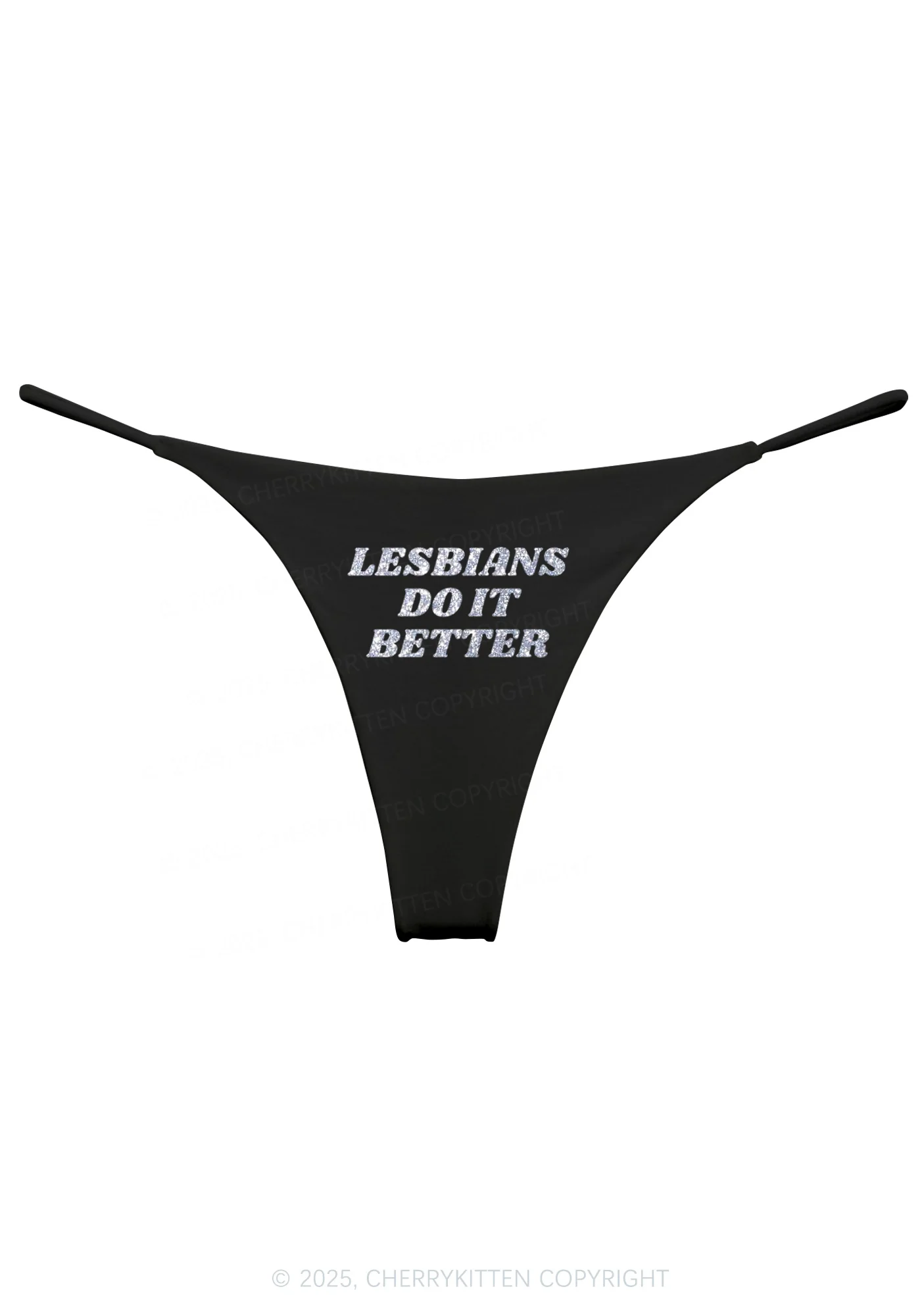 Glitter Lesbians Do It Better Pride Y2K Bikini String Thong Cherrykitten - Image 4