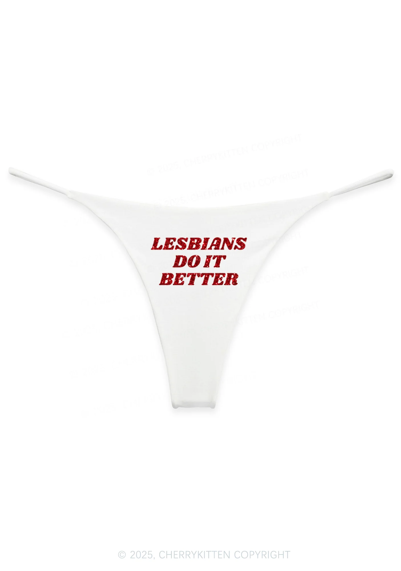 Glitter Lesbians Do It Better Pride Y2K Bikini String Thong Cherrykitten - Image 5