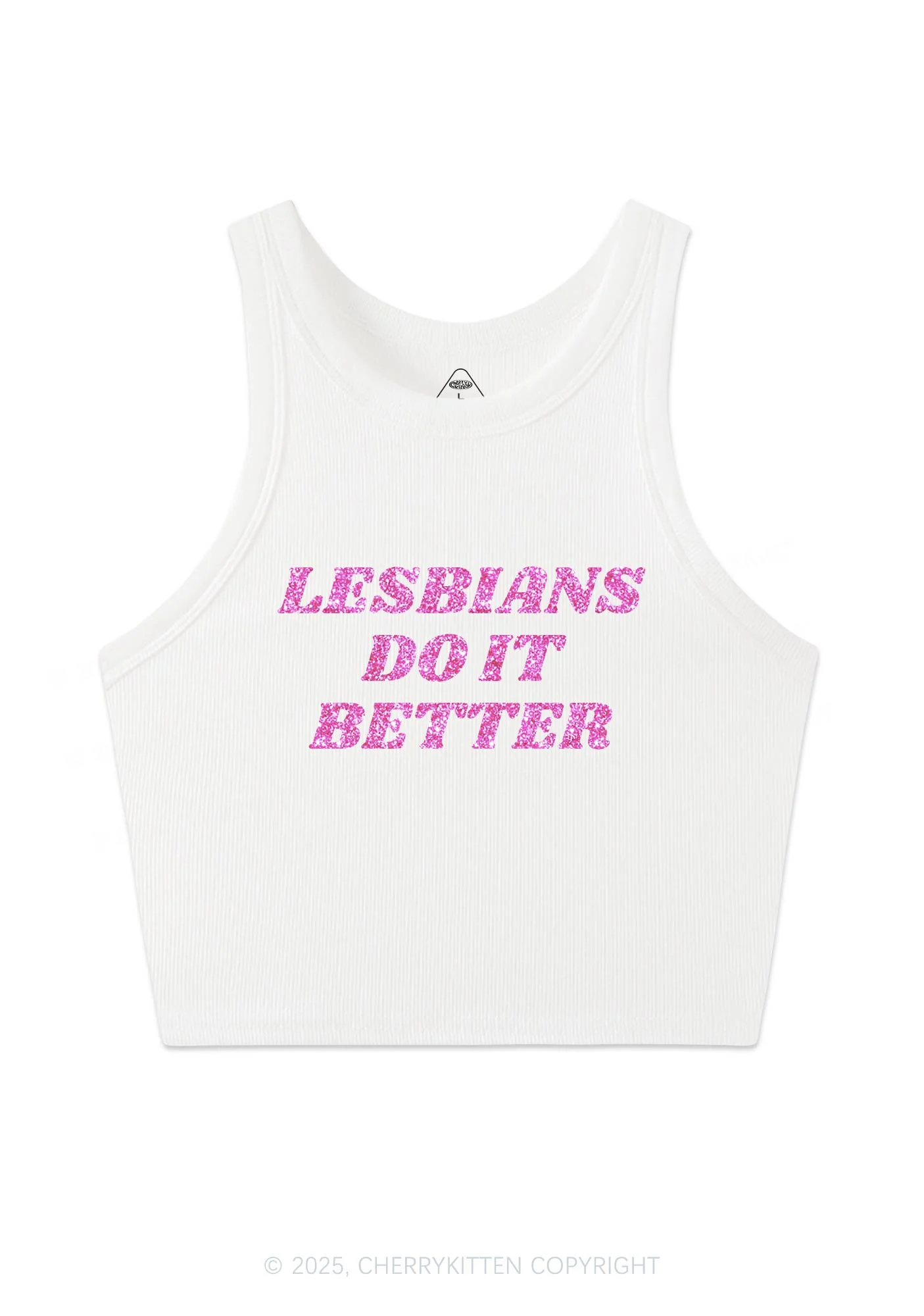 Glitter Lesbians Do It Better Pride Y2K Crop Tank Top Cherrykitten - Image 4