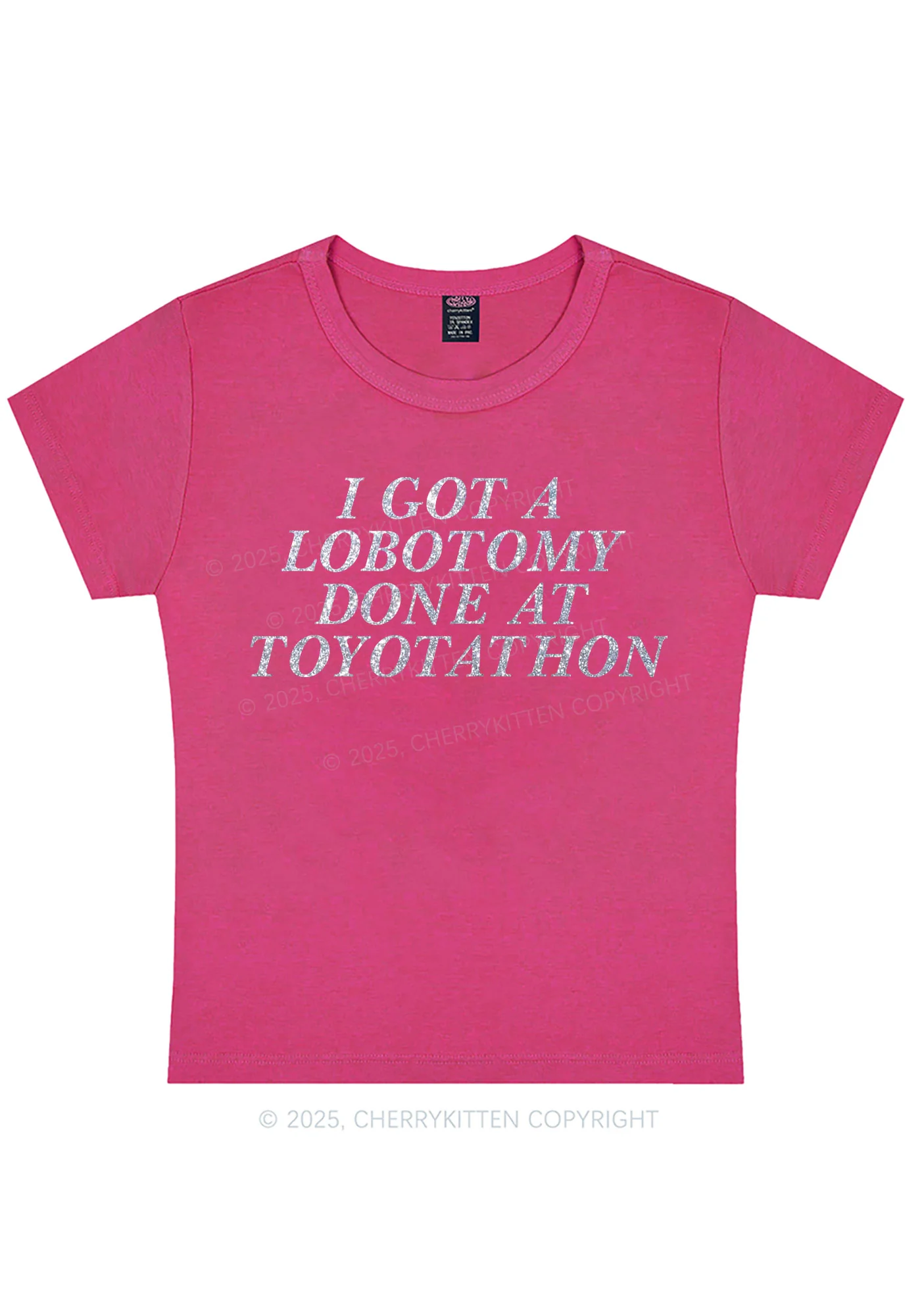 Glitter Lobotomy At Toyotathon Y2K Baby Tee Cherrykitten - Image 10
