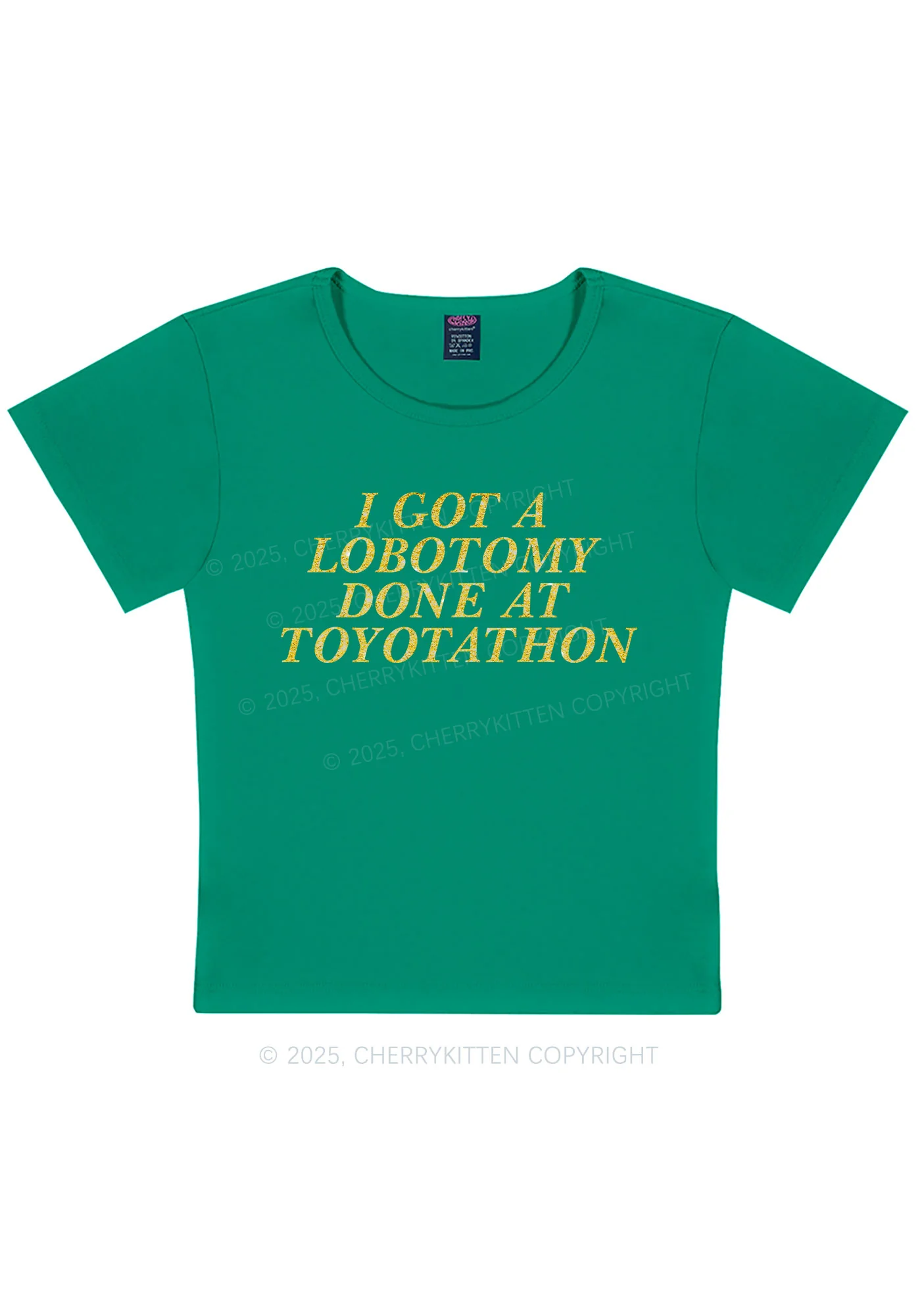 Glitter Lobotomy At Toyotathon Y2K Baby Tee Cherrykitten - Image 12